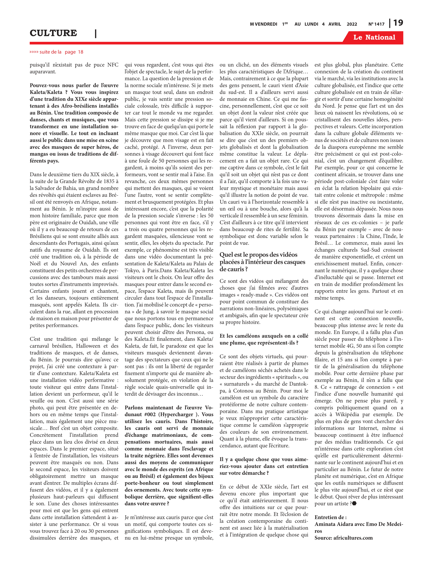 Page 19 de l'édition 1417