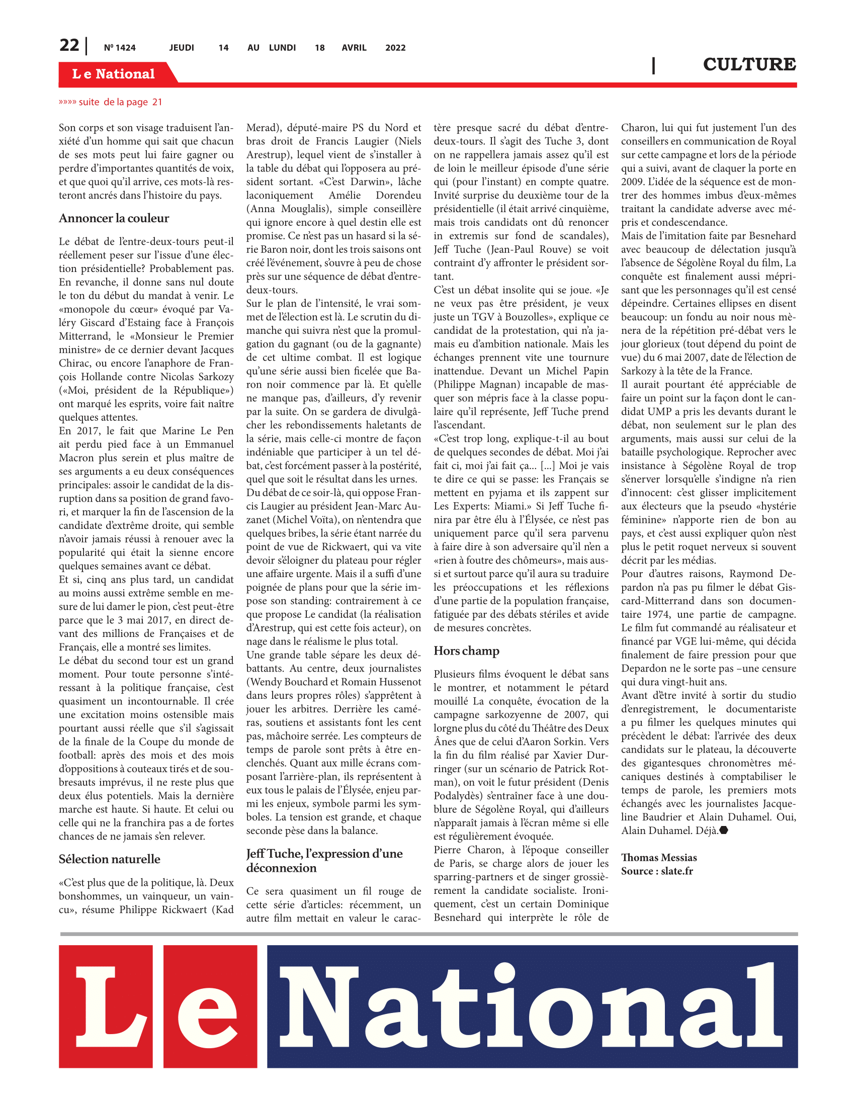Page 22 de l'édition 1424