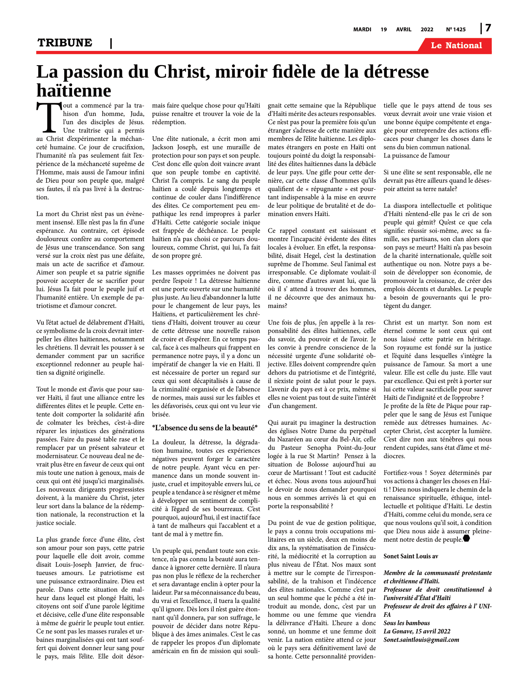 Page 7 de l'édition 1425