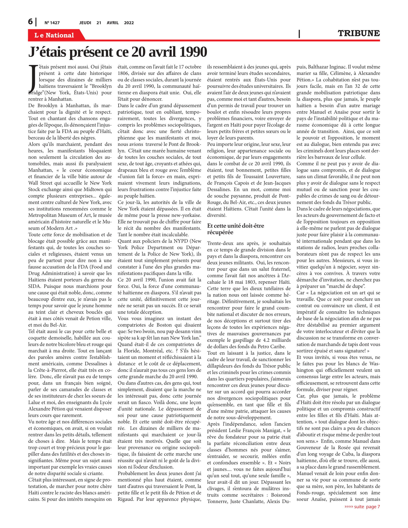 Page 6 de l'édition 1427
