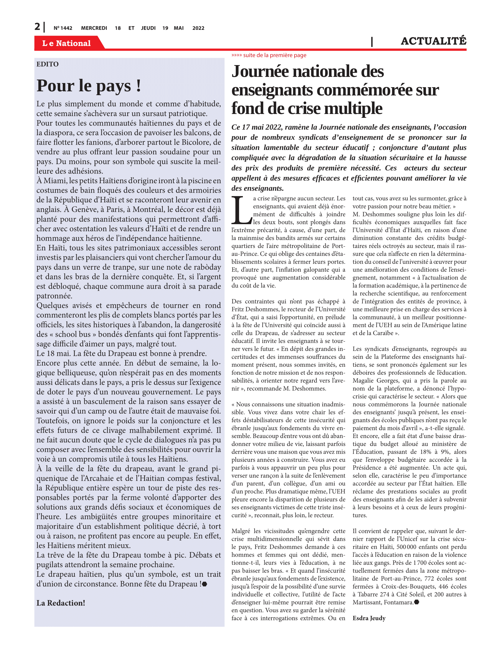 Page 2 de l'édition 1442