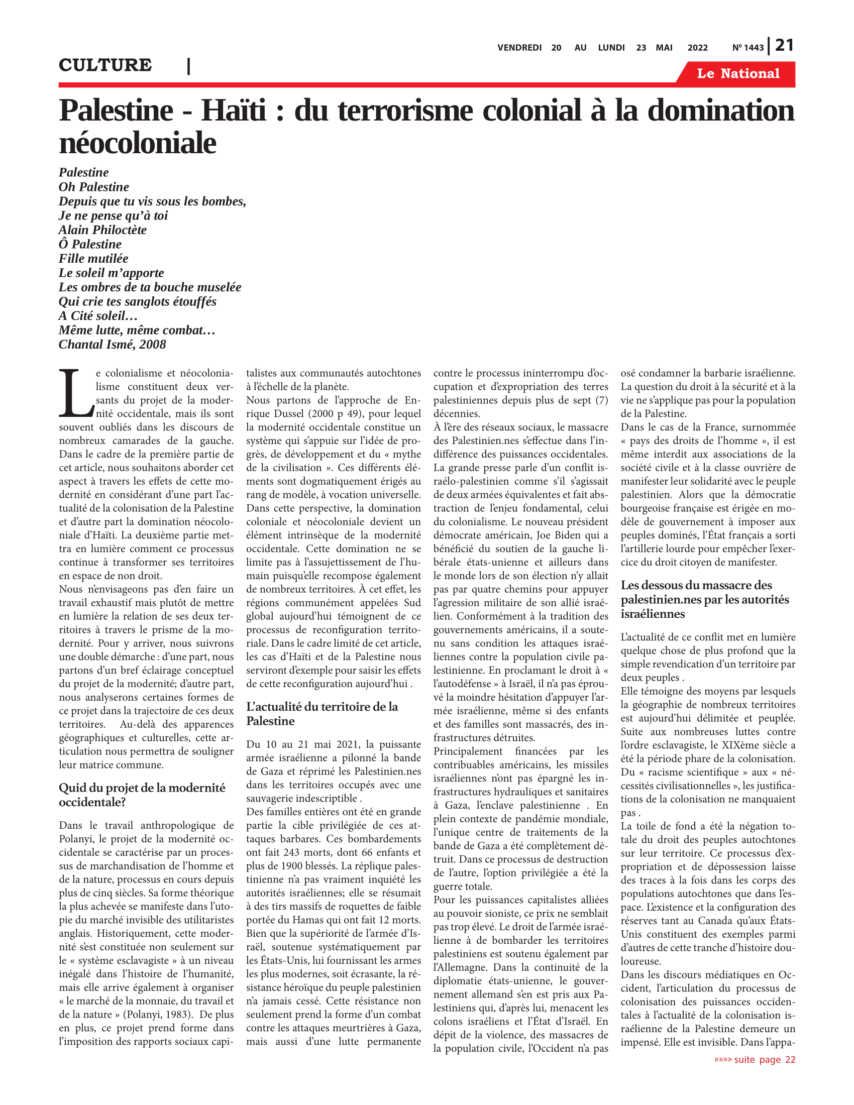 Page 21 de l'édition 1443