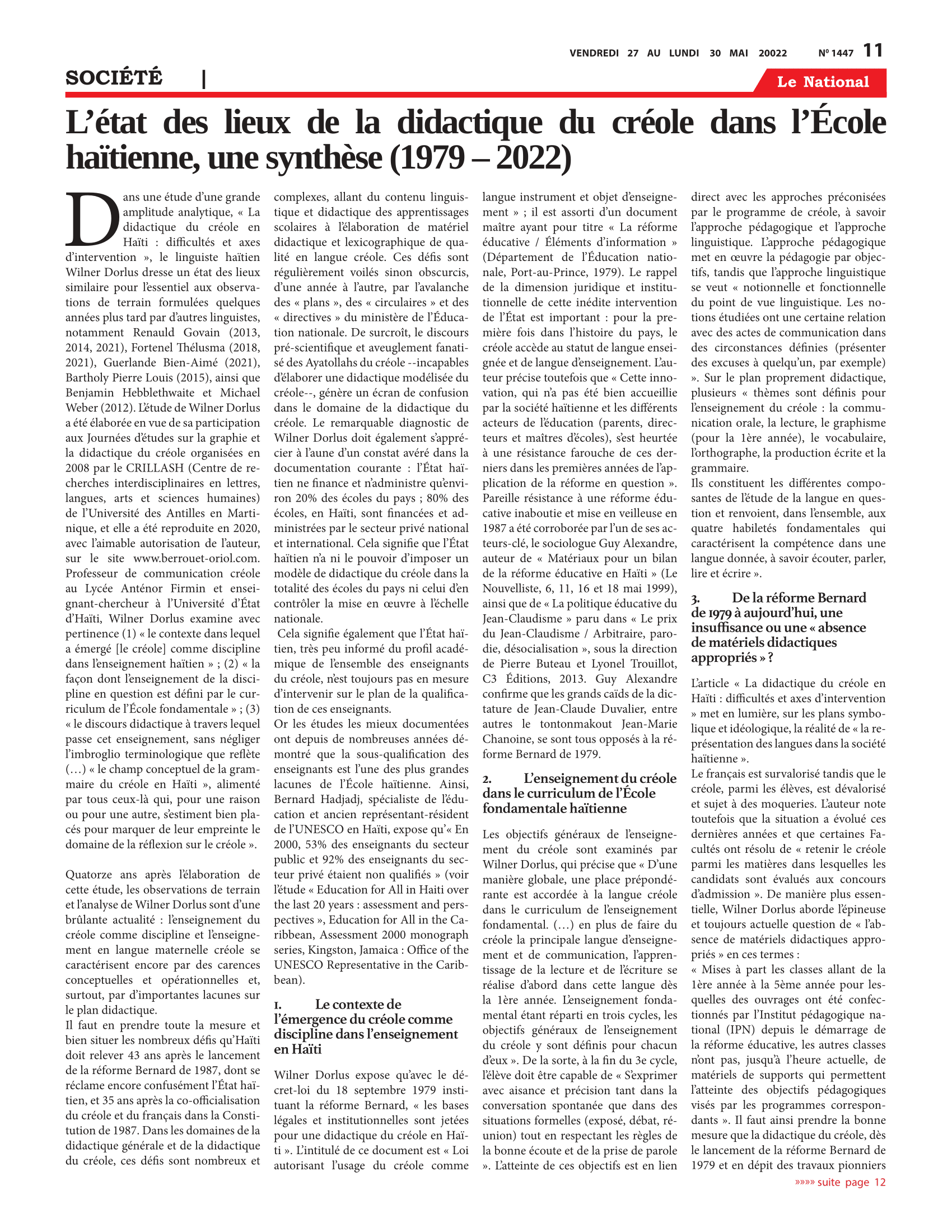 Page 11 de l'édition 1447
