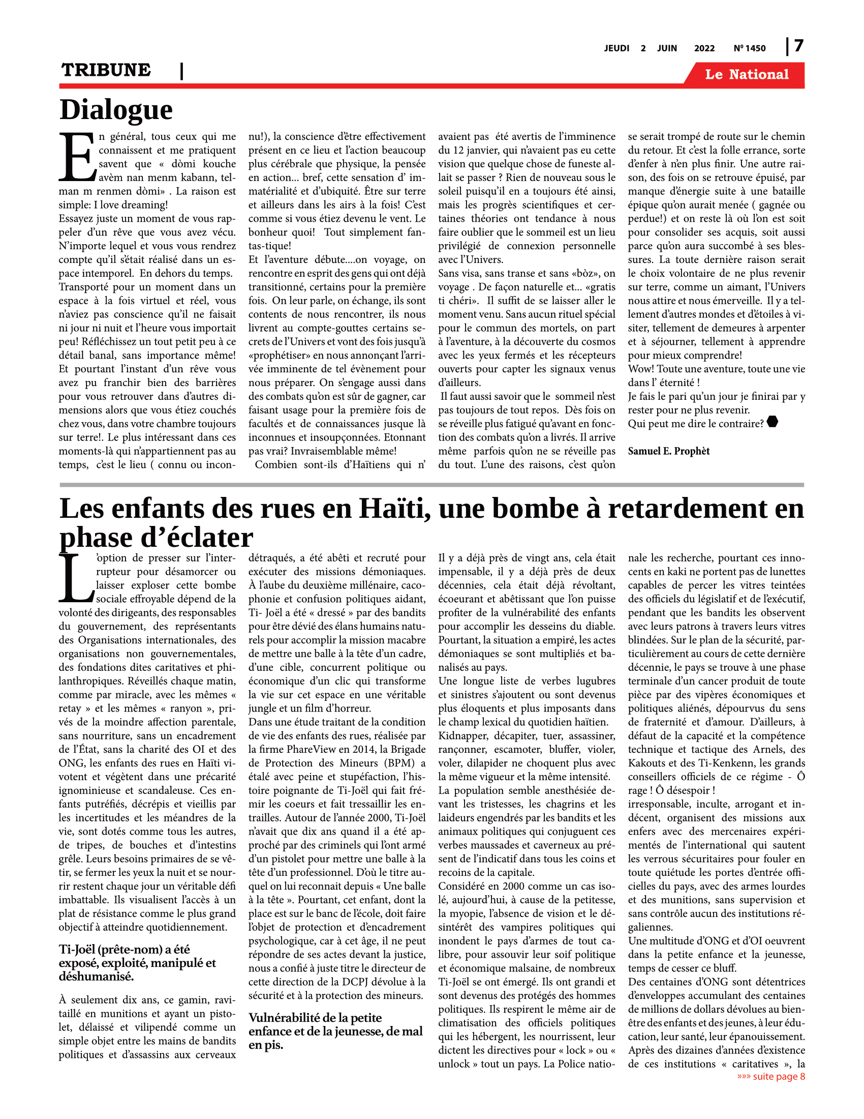 Page 7 de l'édition 1450