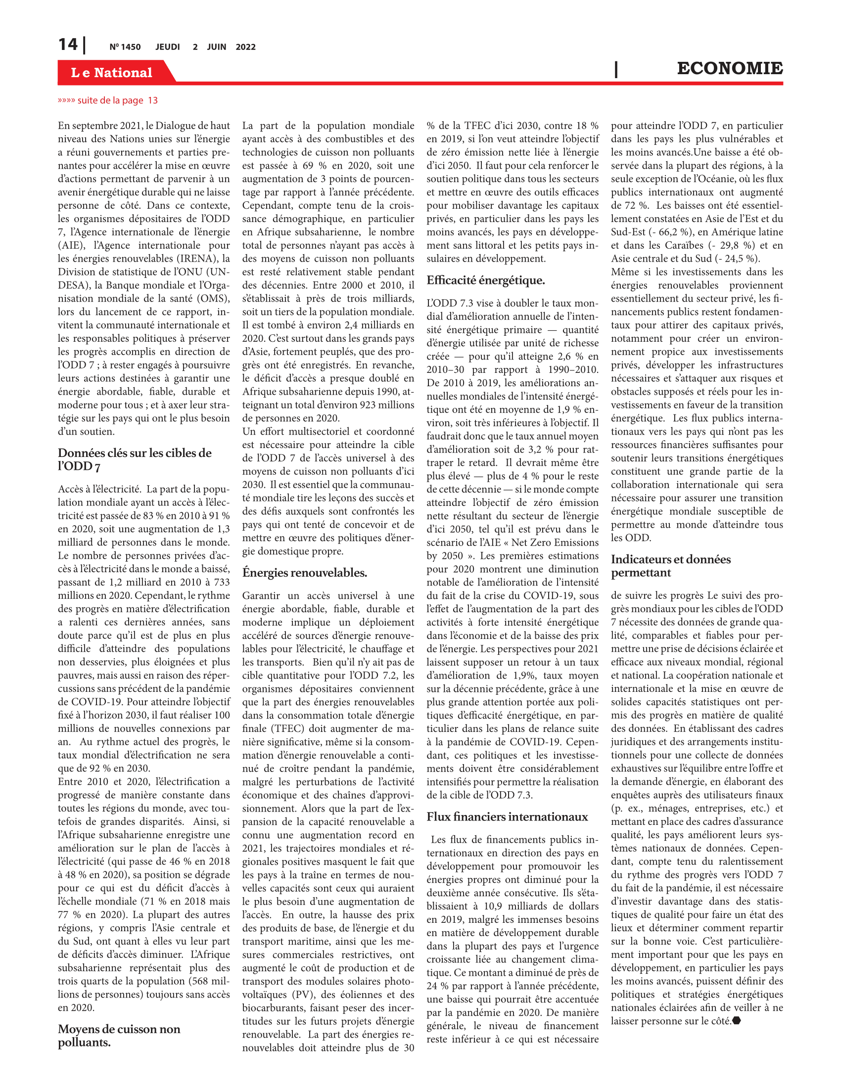 Page 14 de l'édition 1450