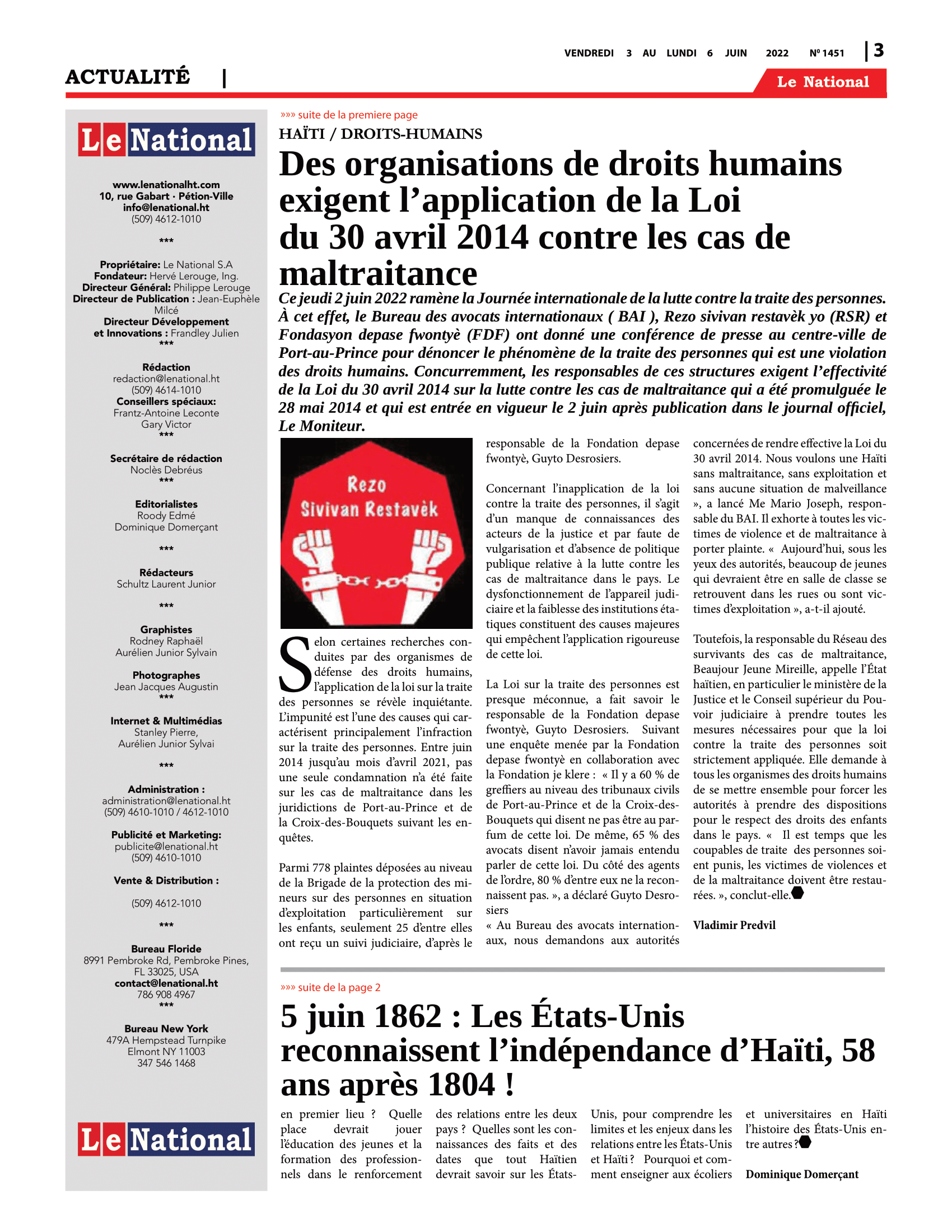 Page 3 de l'édition 1451