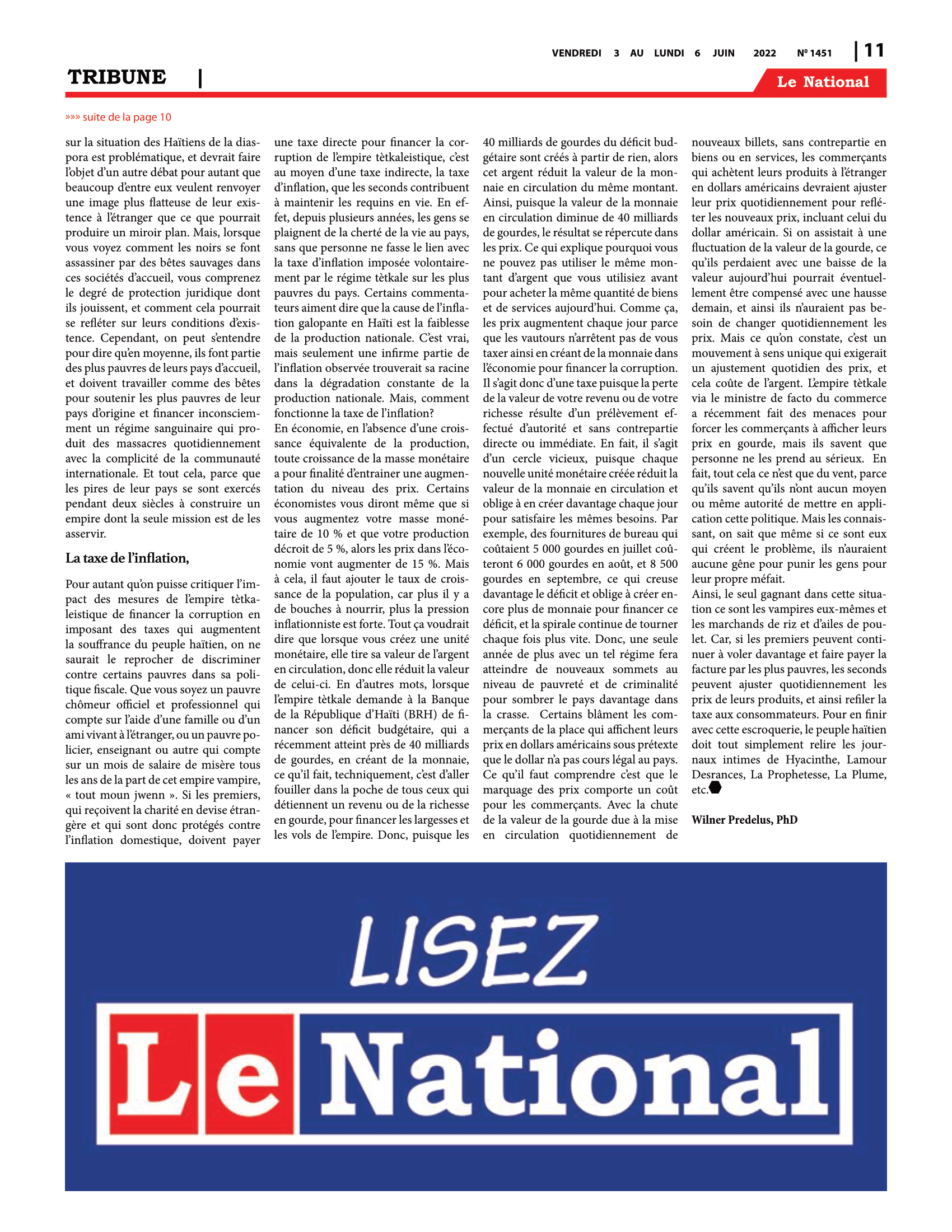 Page 11 de l'édition 1451