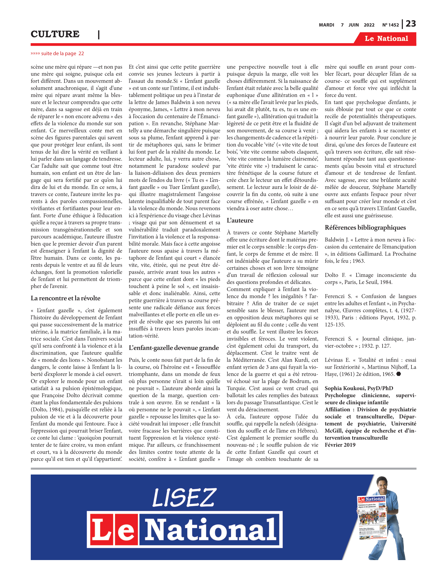 Page 23 de l'édition 1452