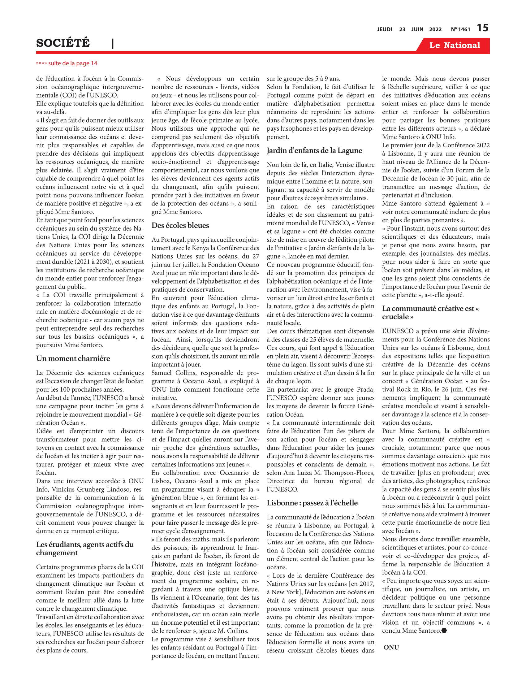 Page 15 de l'édition 1461