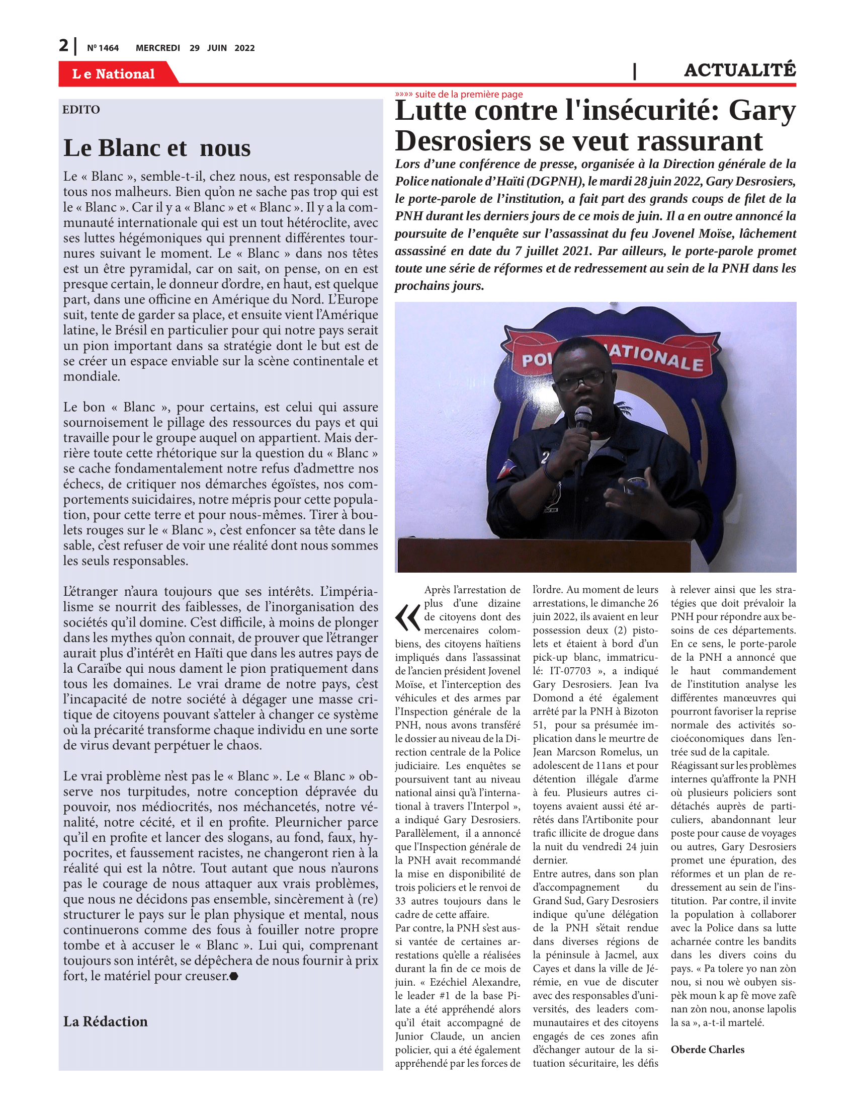 Page 2 de l'édition 1464