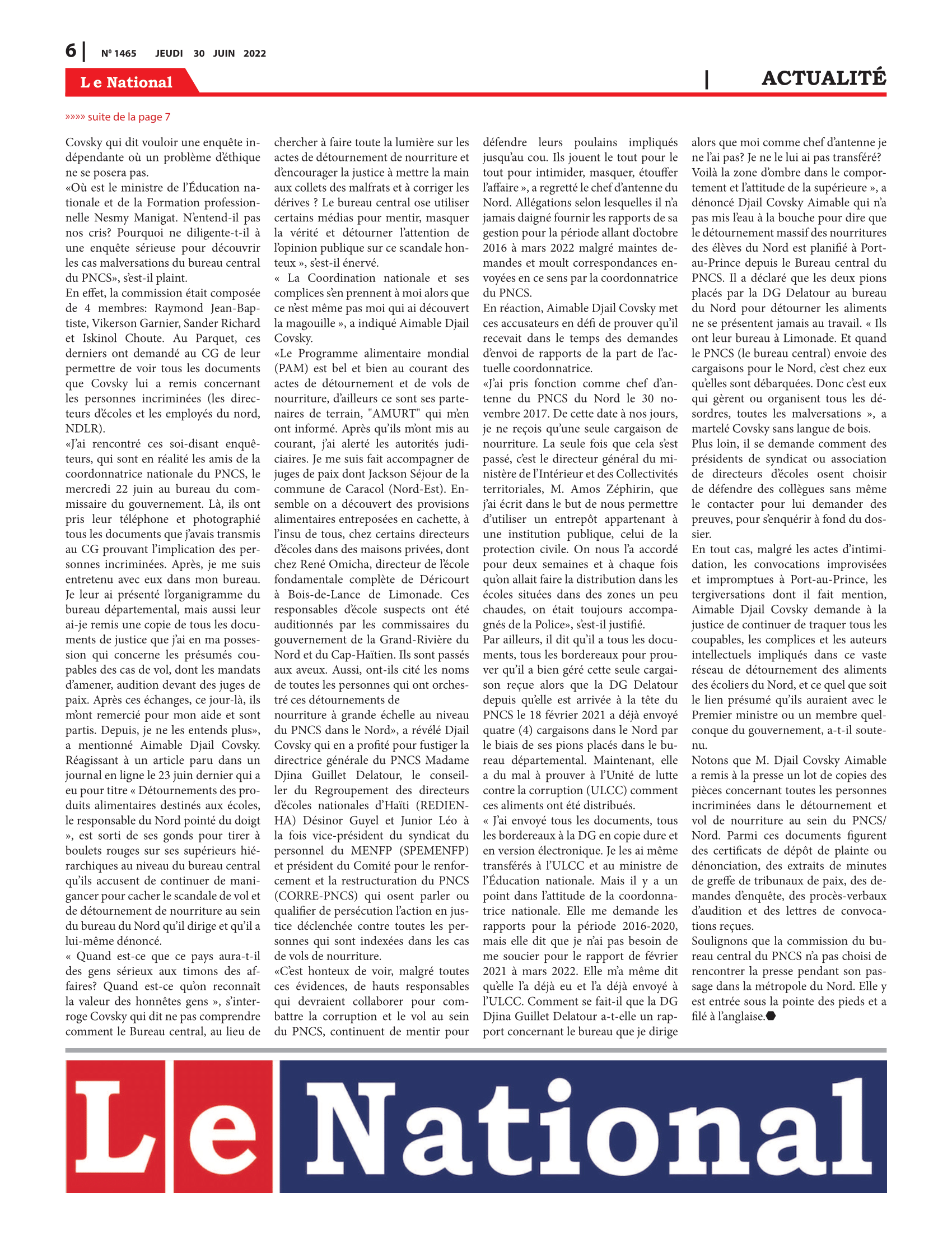 Page 6 de l'édition 1465