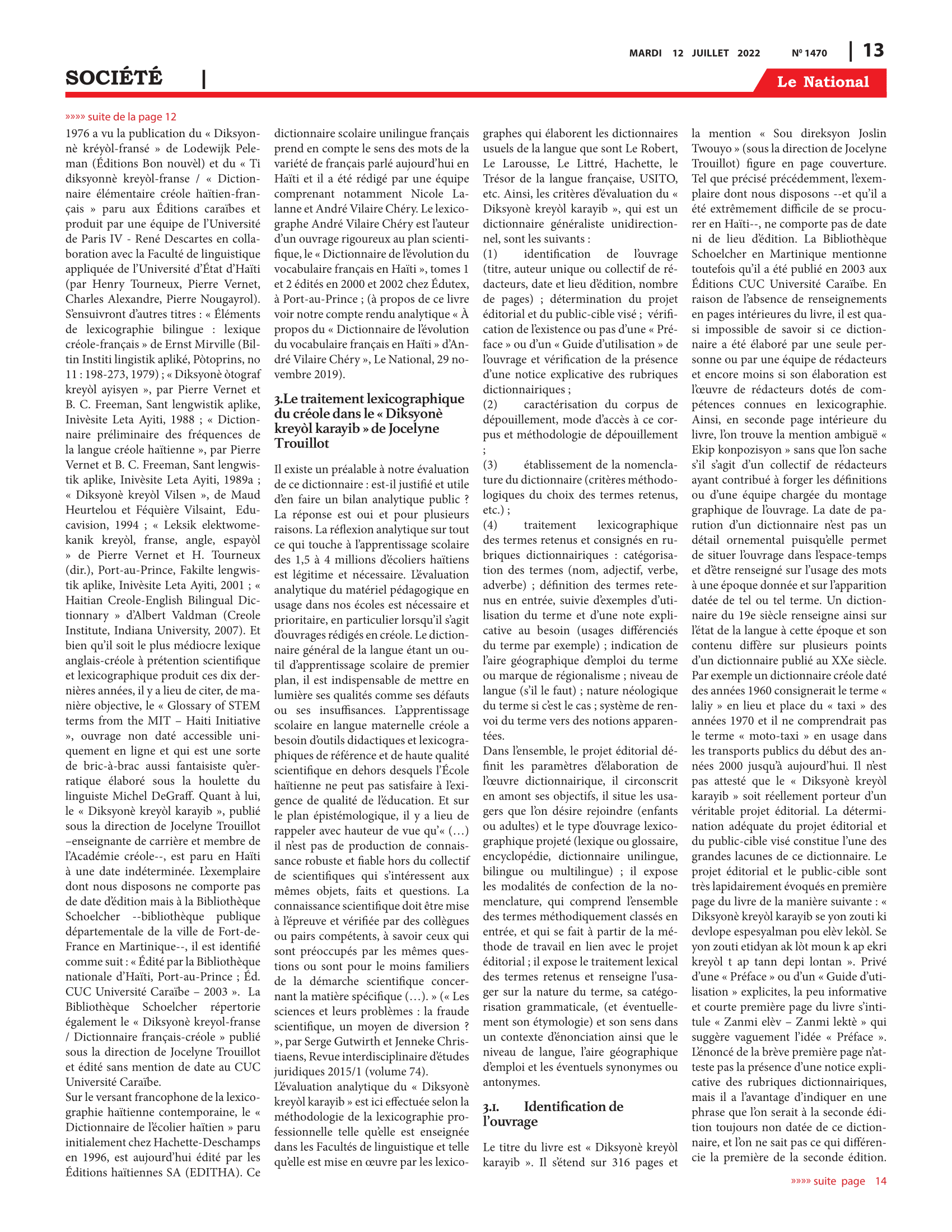 Page 13 de l'édition 1470