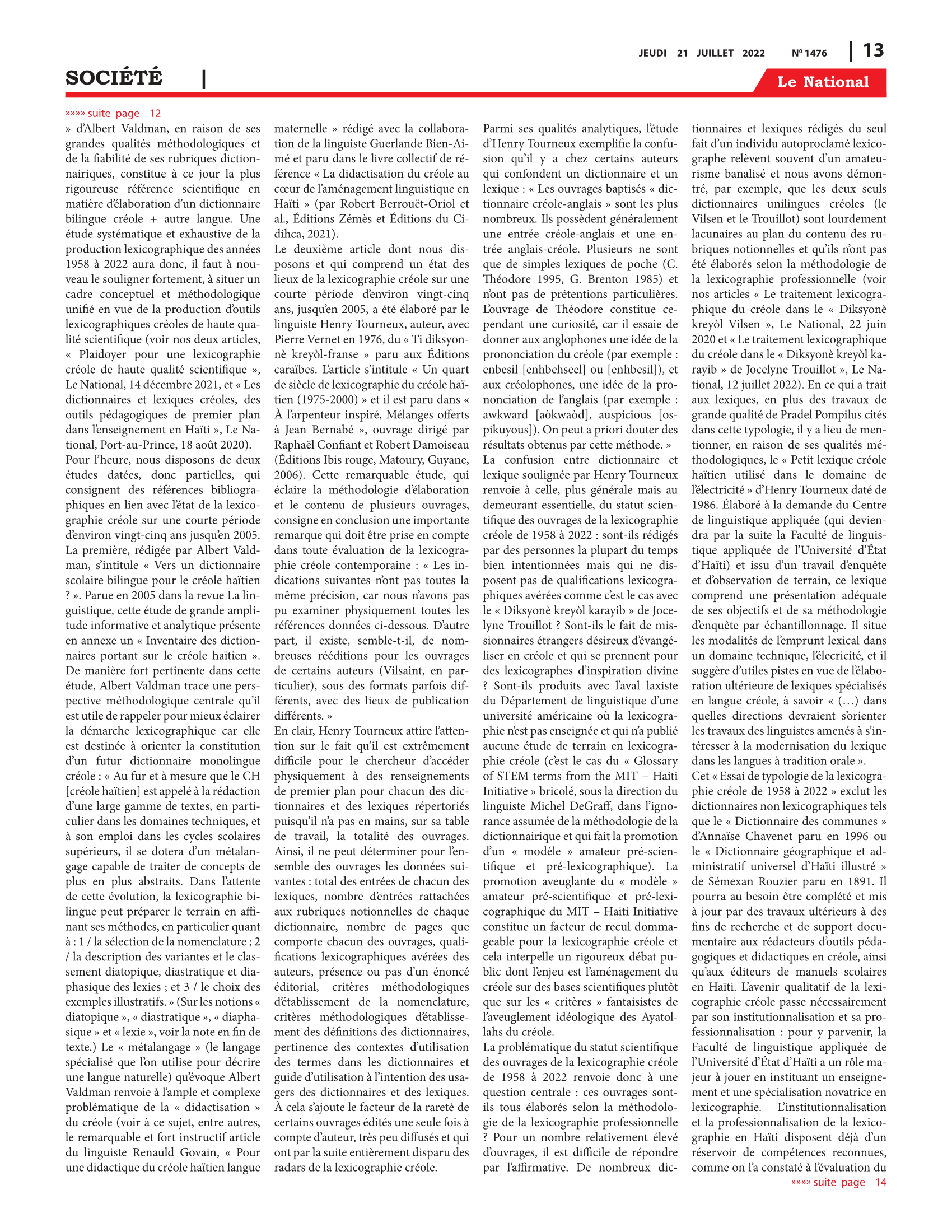 Page 13 de l'édition 1476
