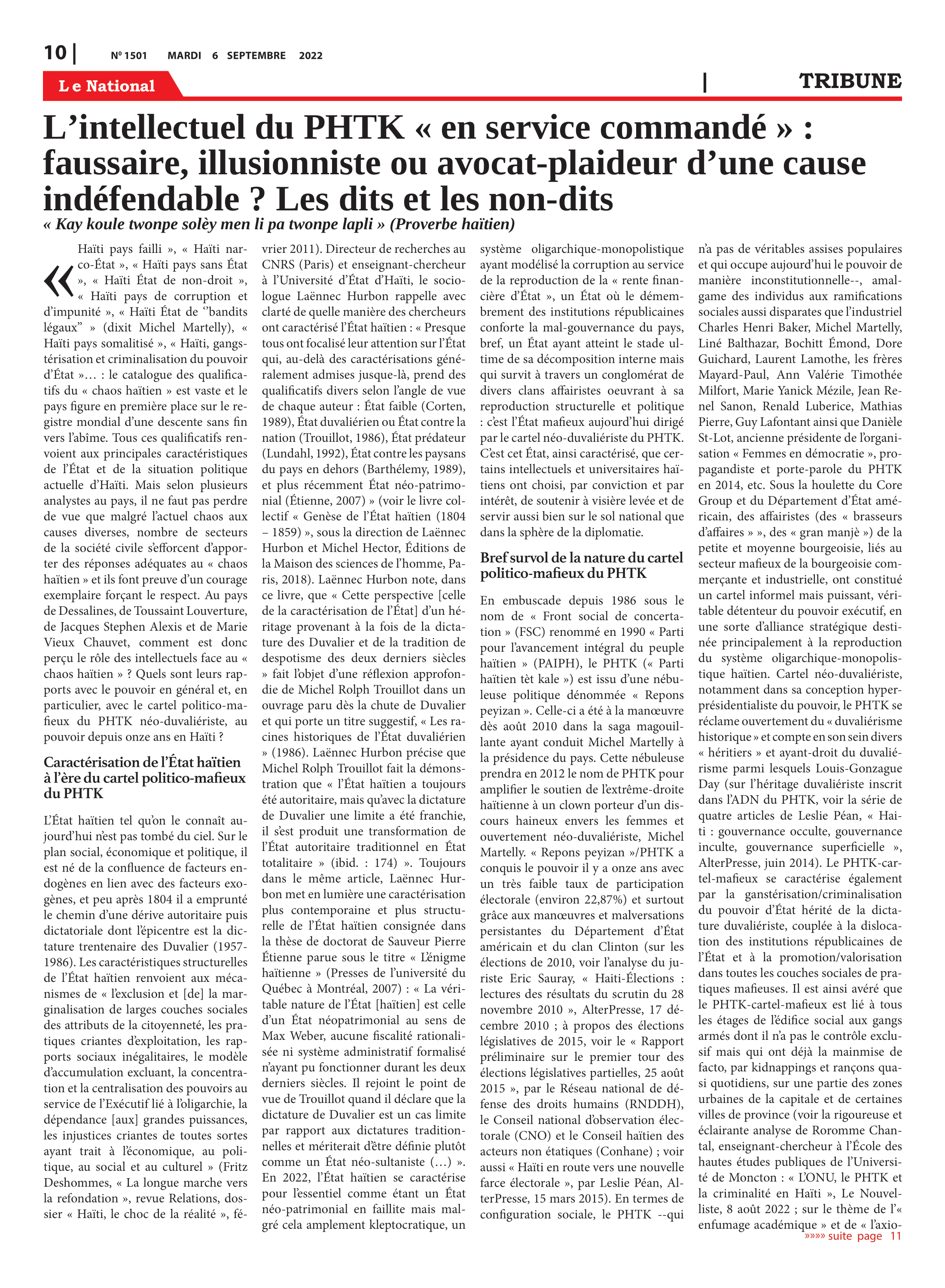 Page 10 de l'édition 1501