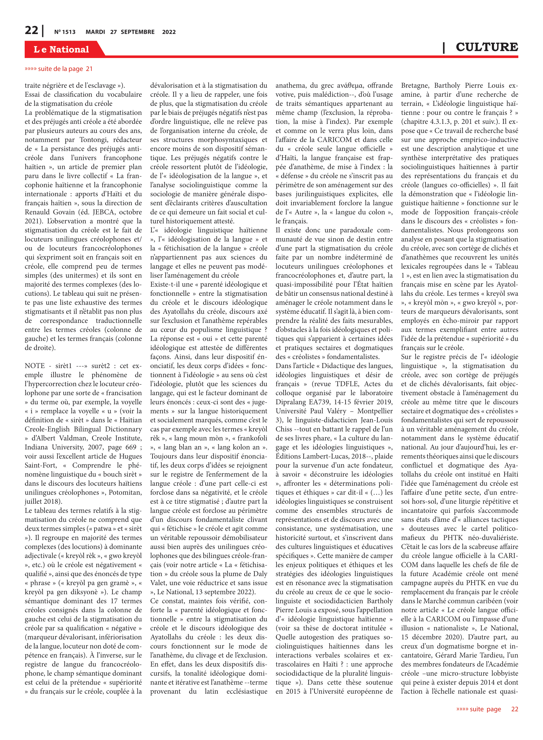 Page 22 de l'édition 1513