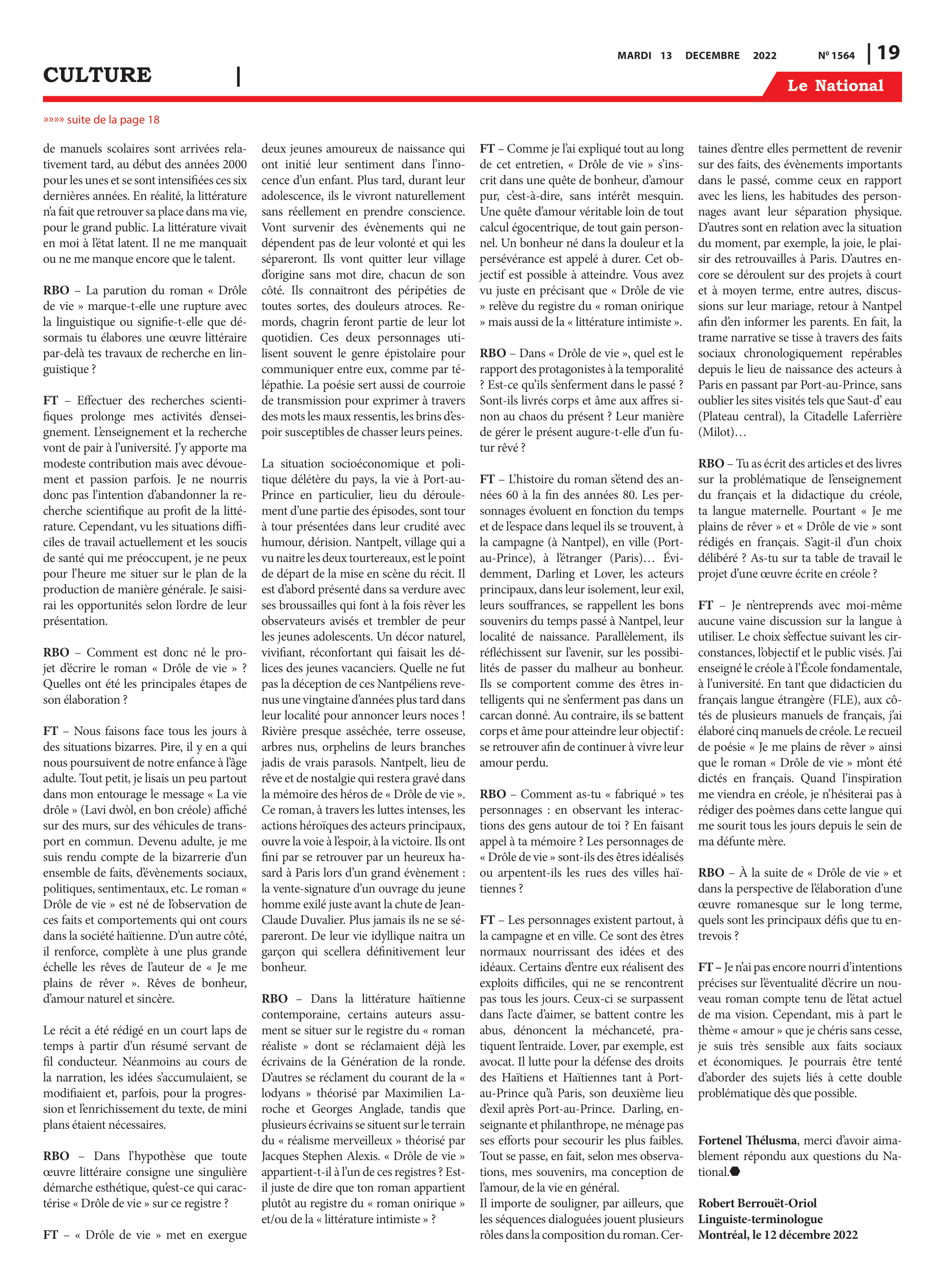 Page 19 de l'édition 1564