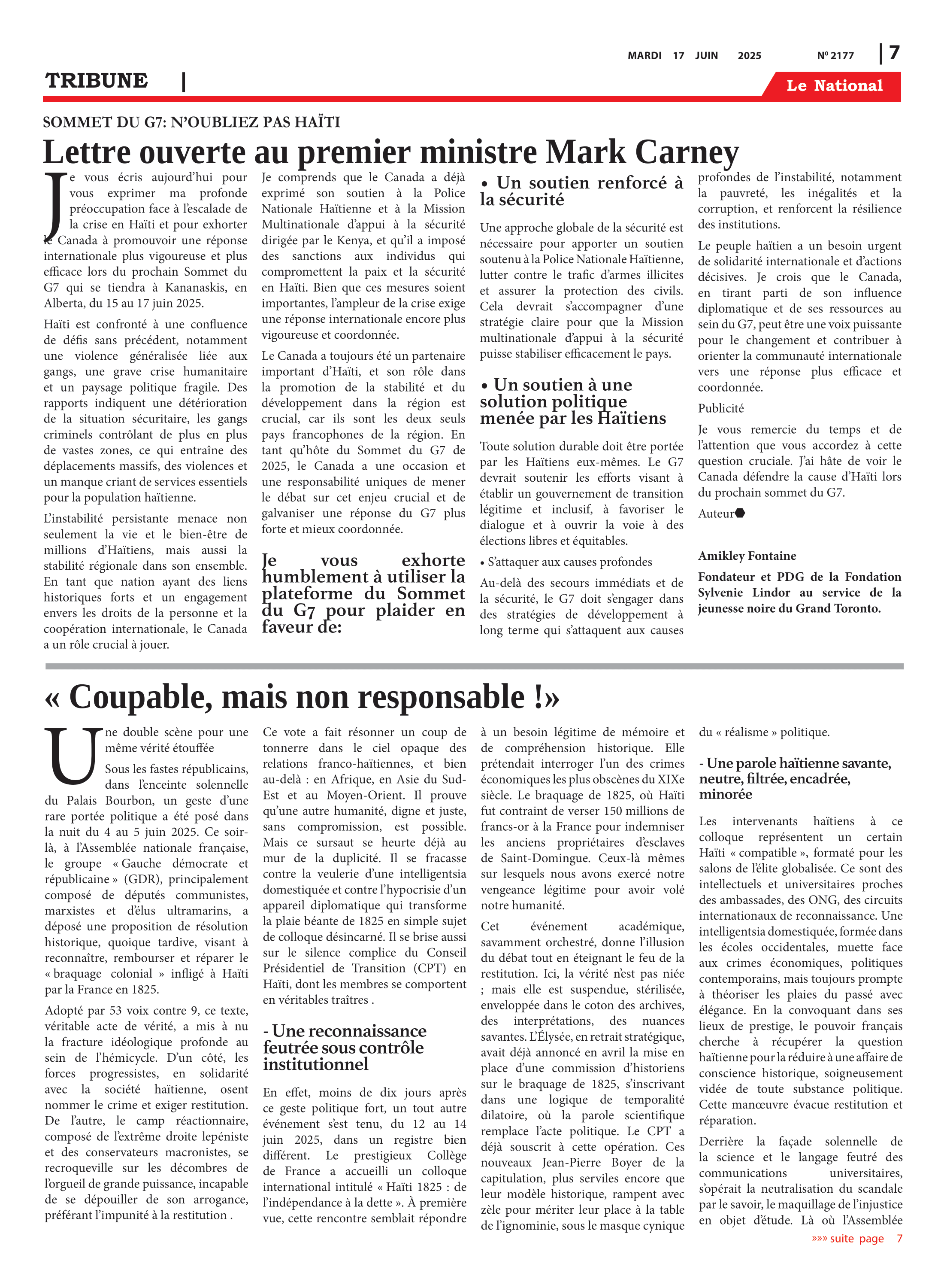 Page 7 de l'édition 2177