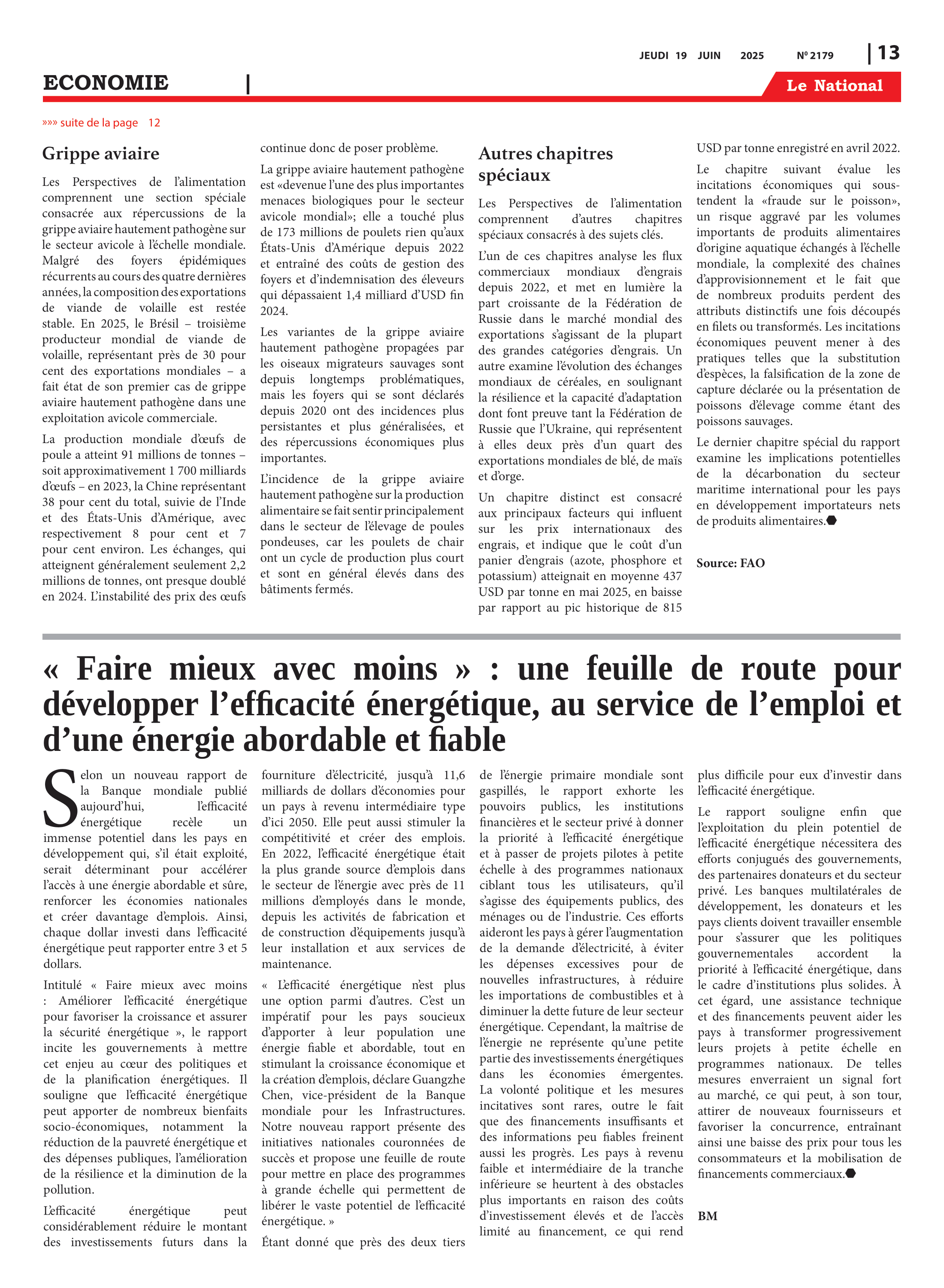 Page 13 de l'édition 2179