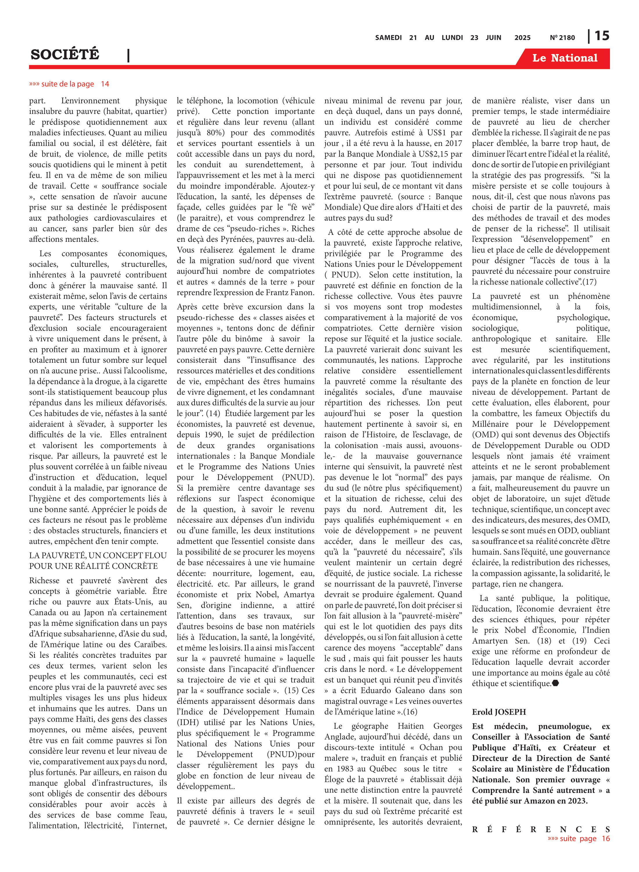 Page 15 de l'édition 2180