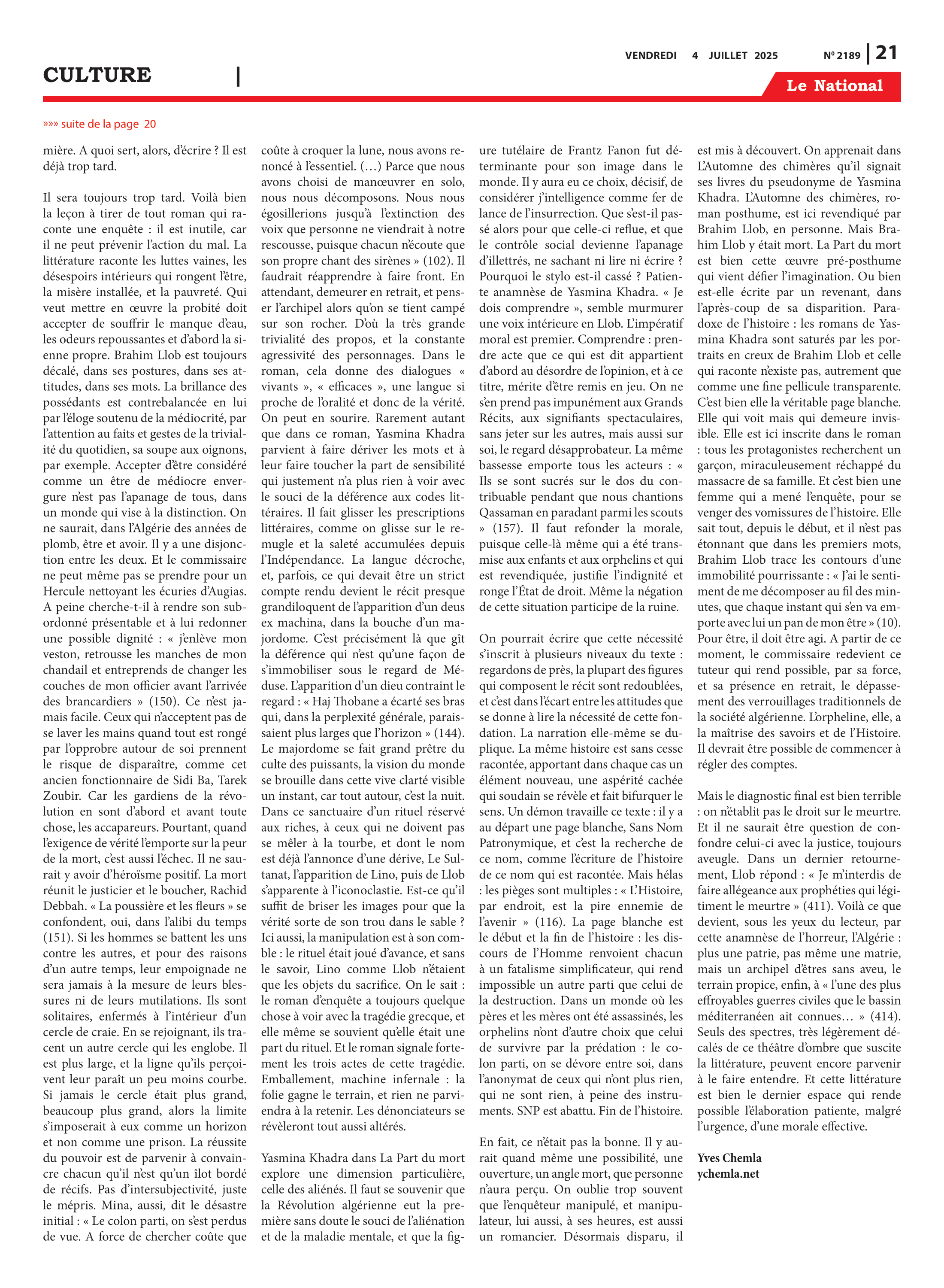 Page 21 de l'édition 2189