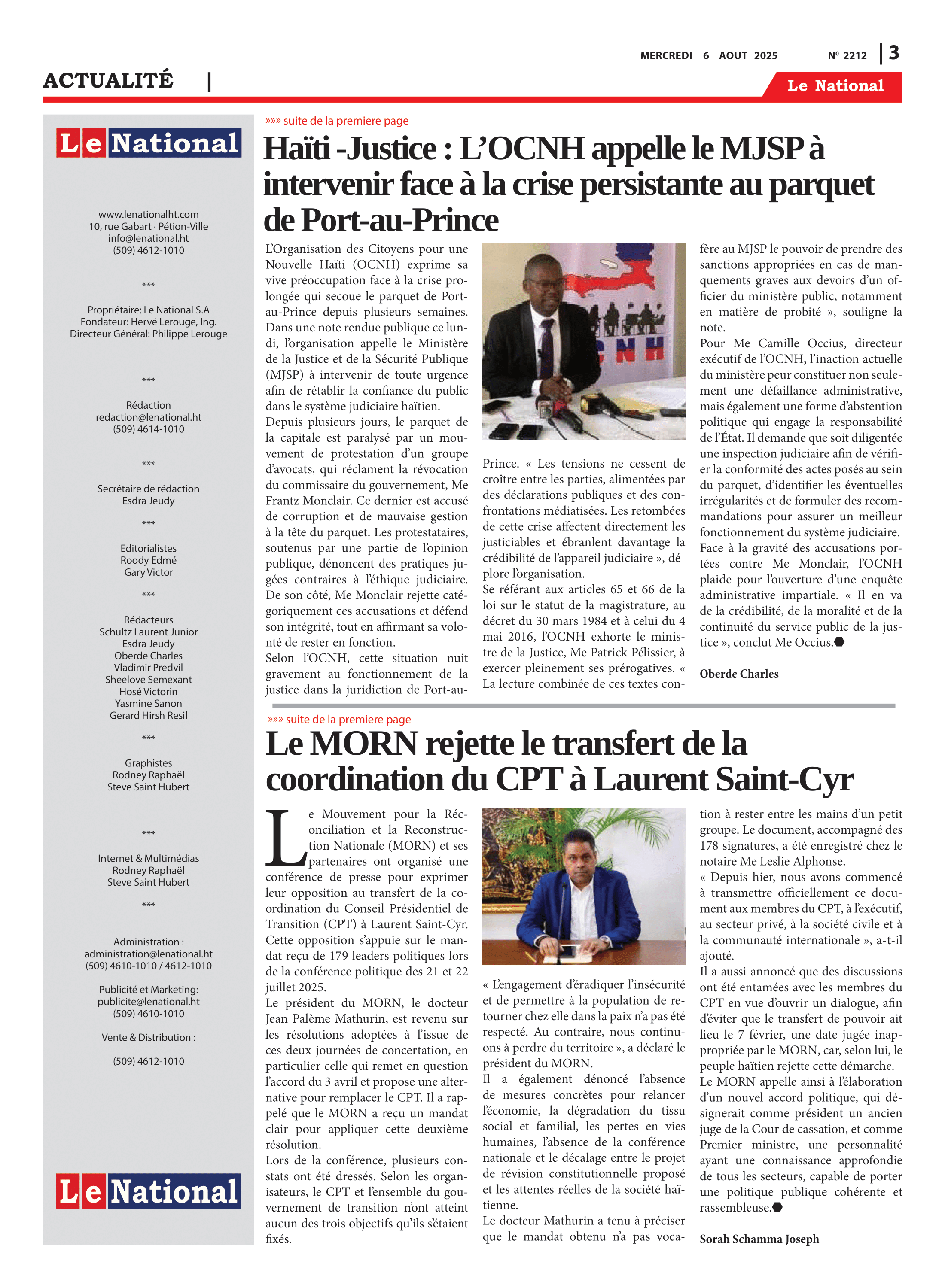 Page 3 de l'édition 2212