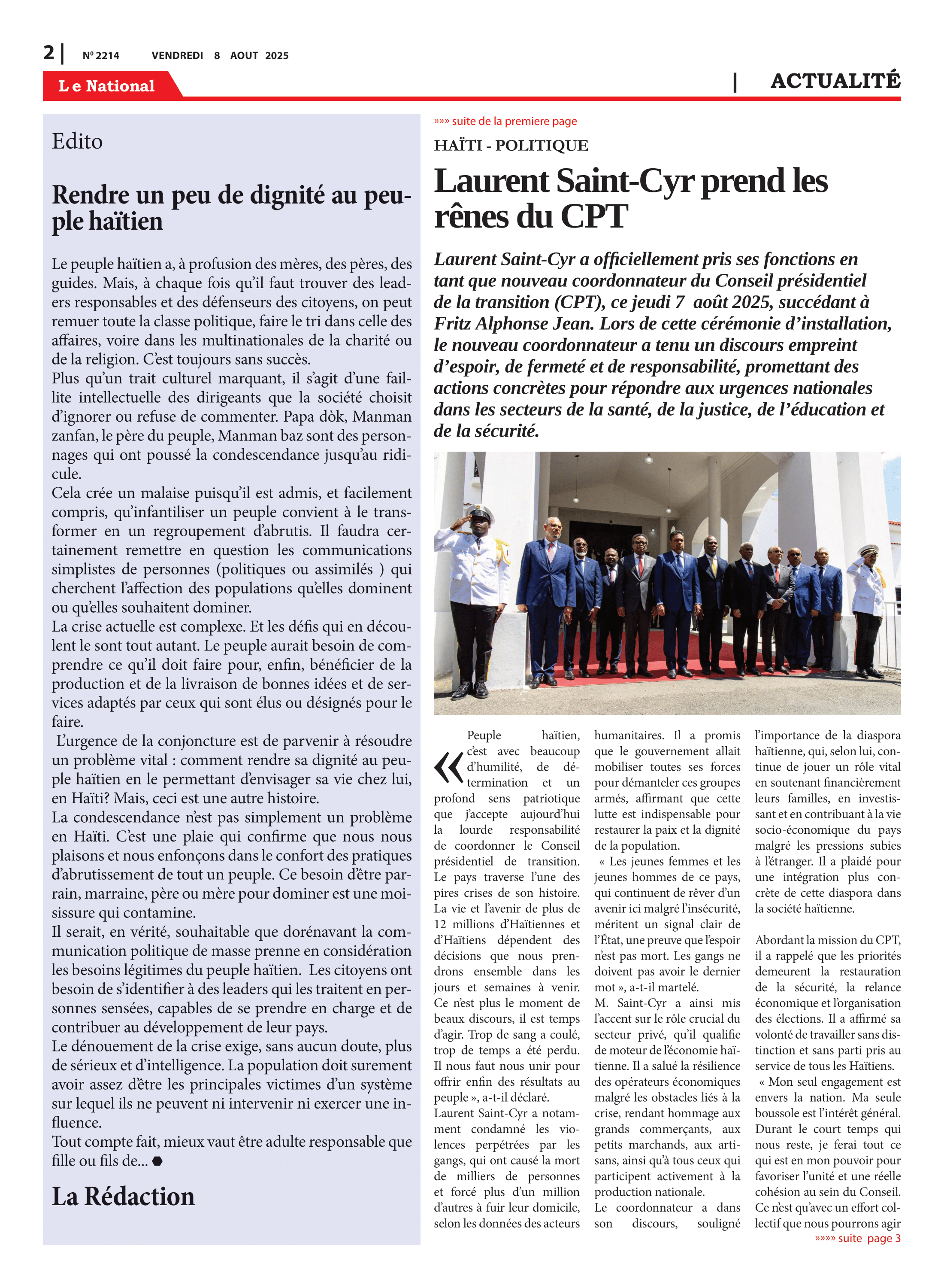 Page 2 de l'édition 2214