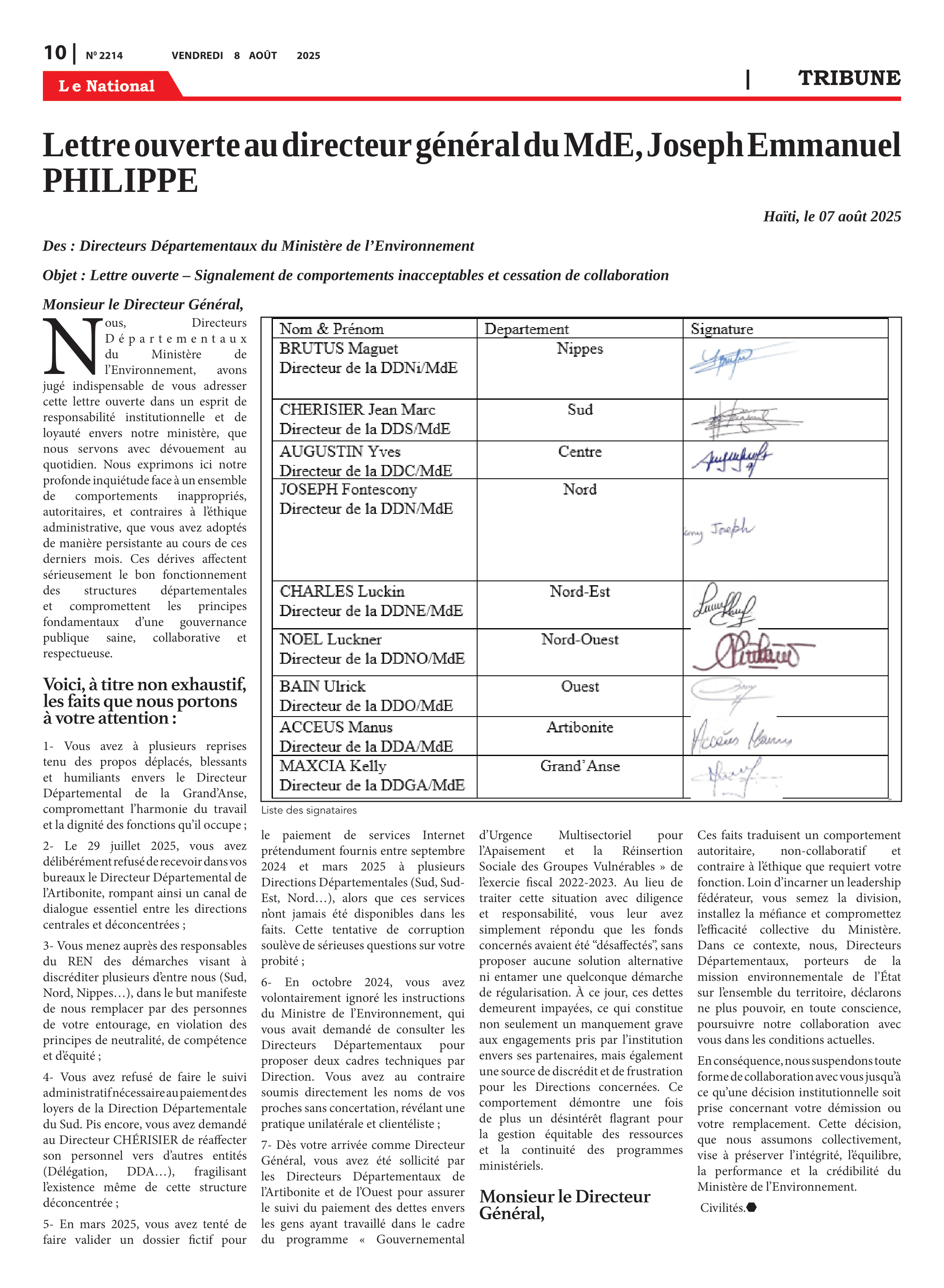 Page 10 de l'édition 2214