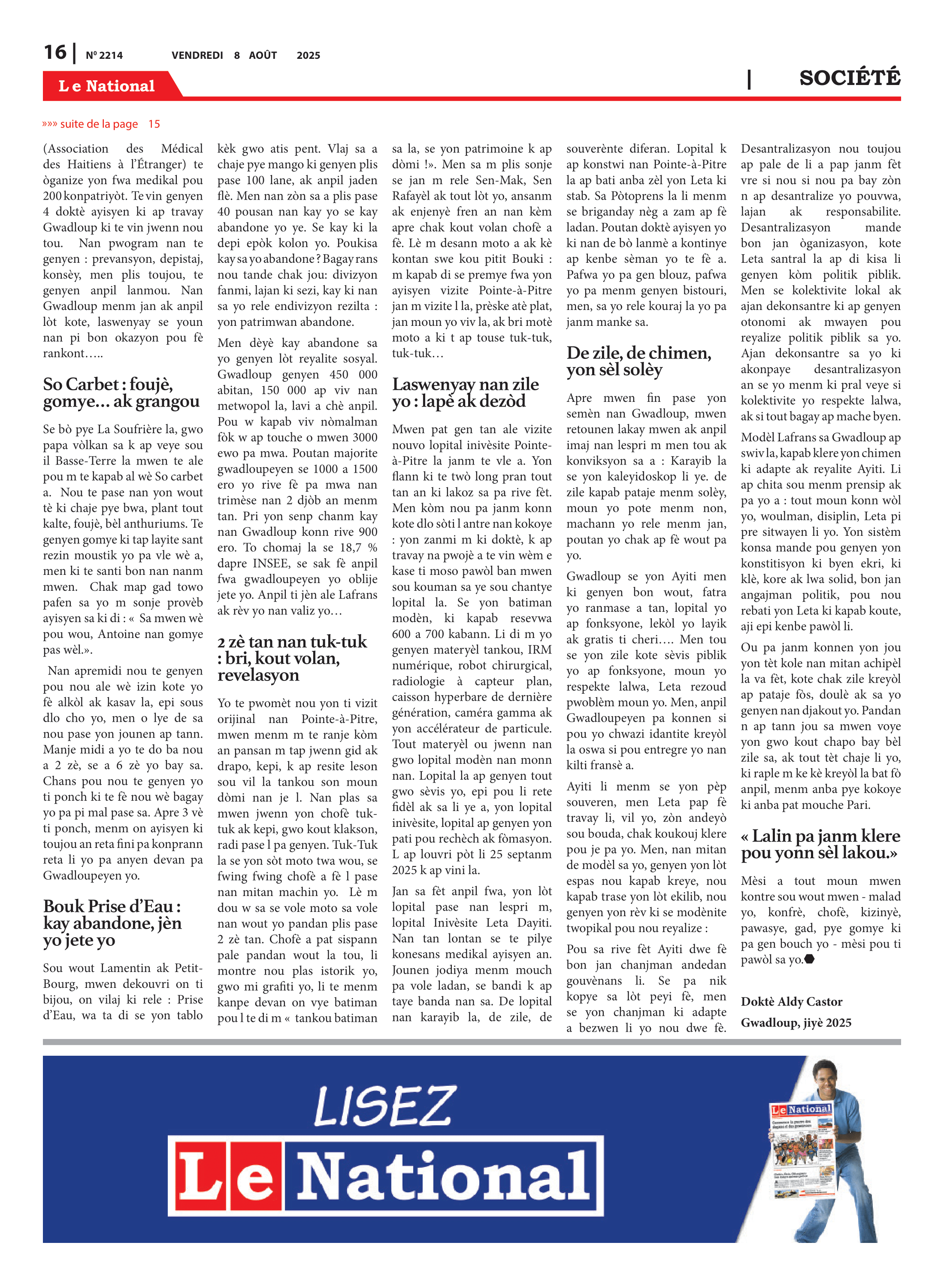 Page 16 de l'édition 2214