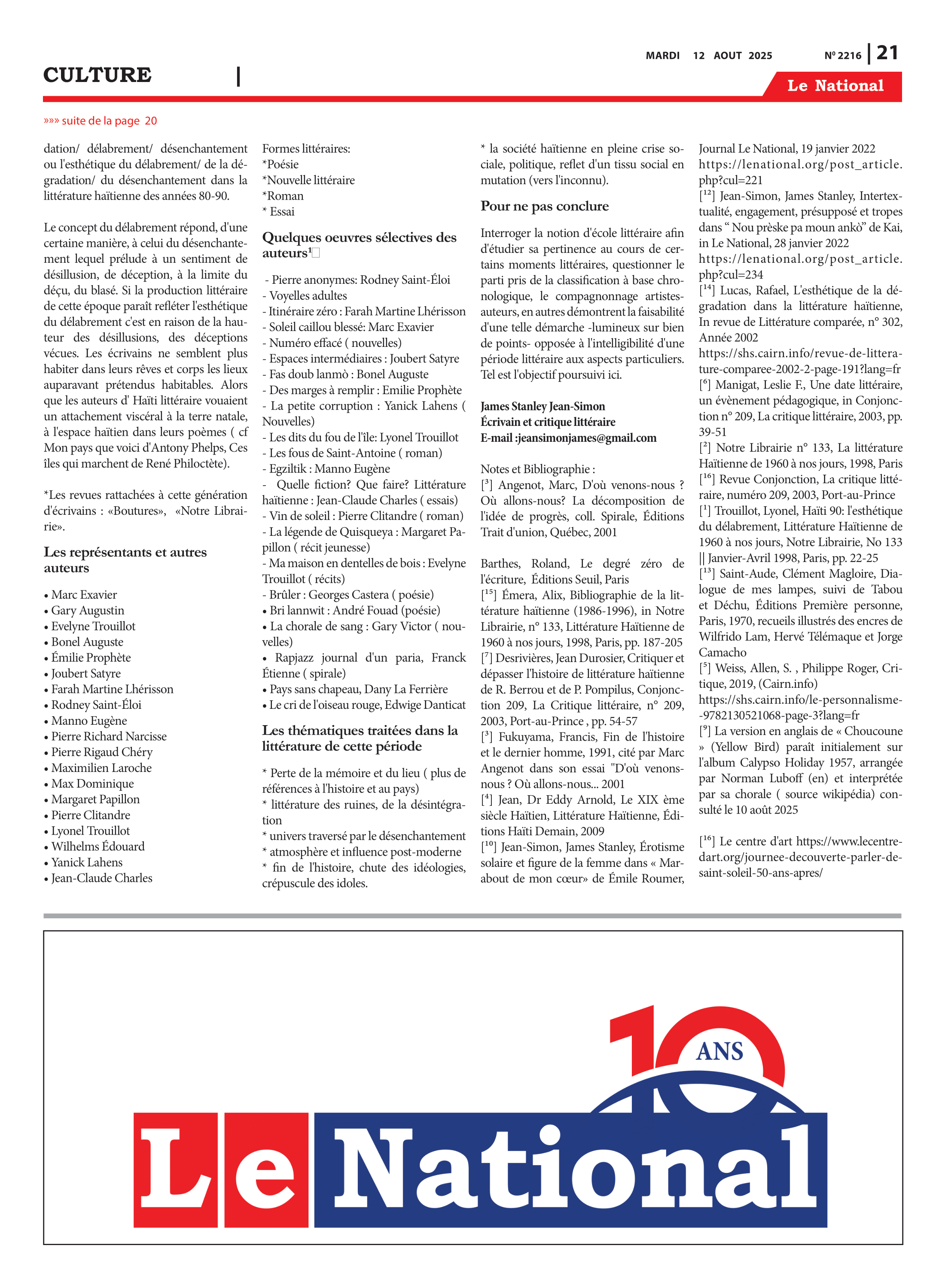 Page 21 de l'édition 2216