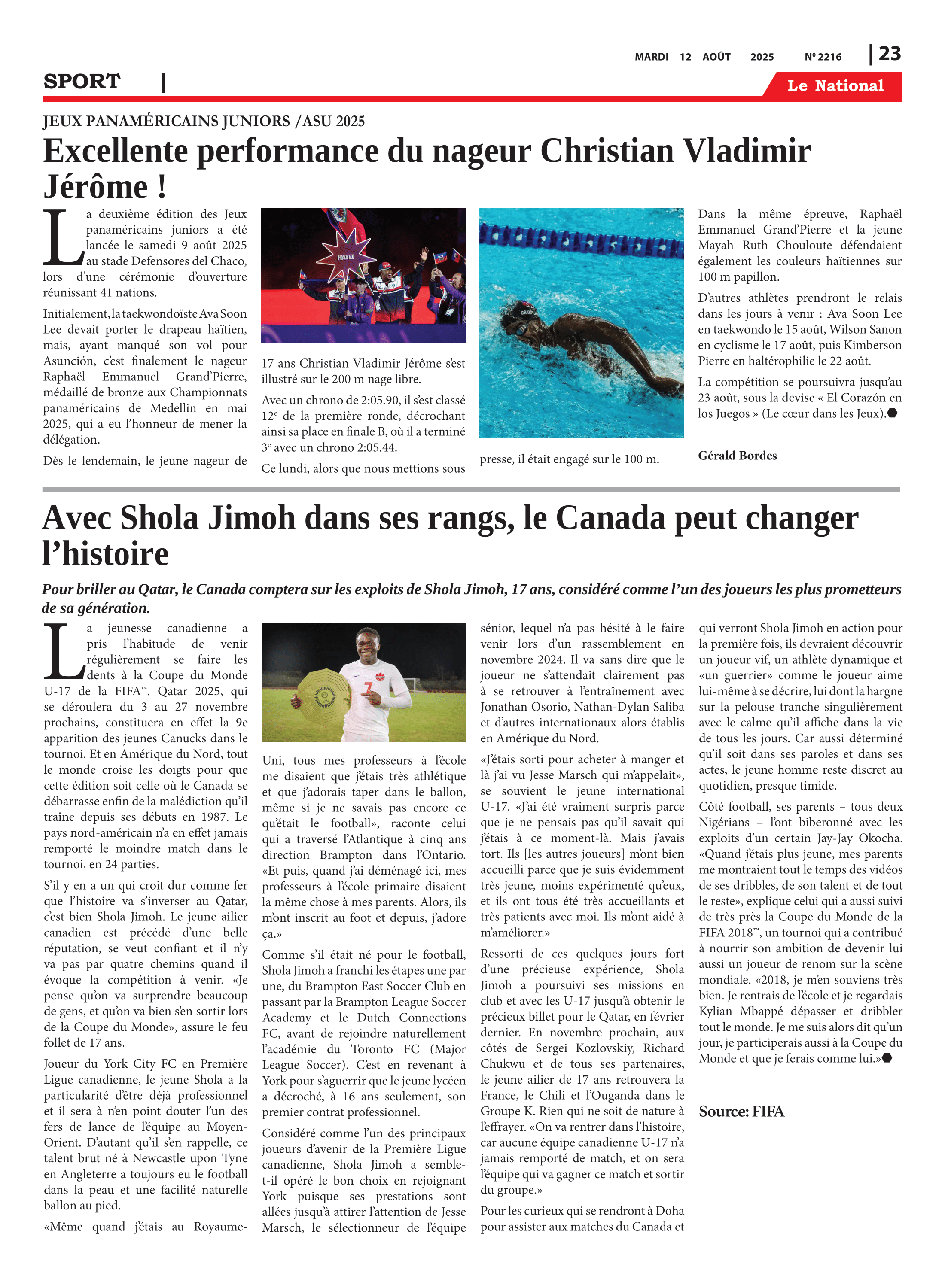 Page 23 de l'édition 2216