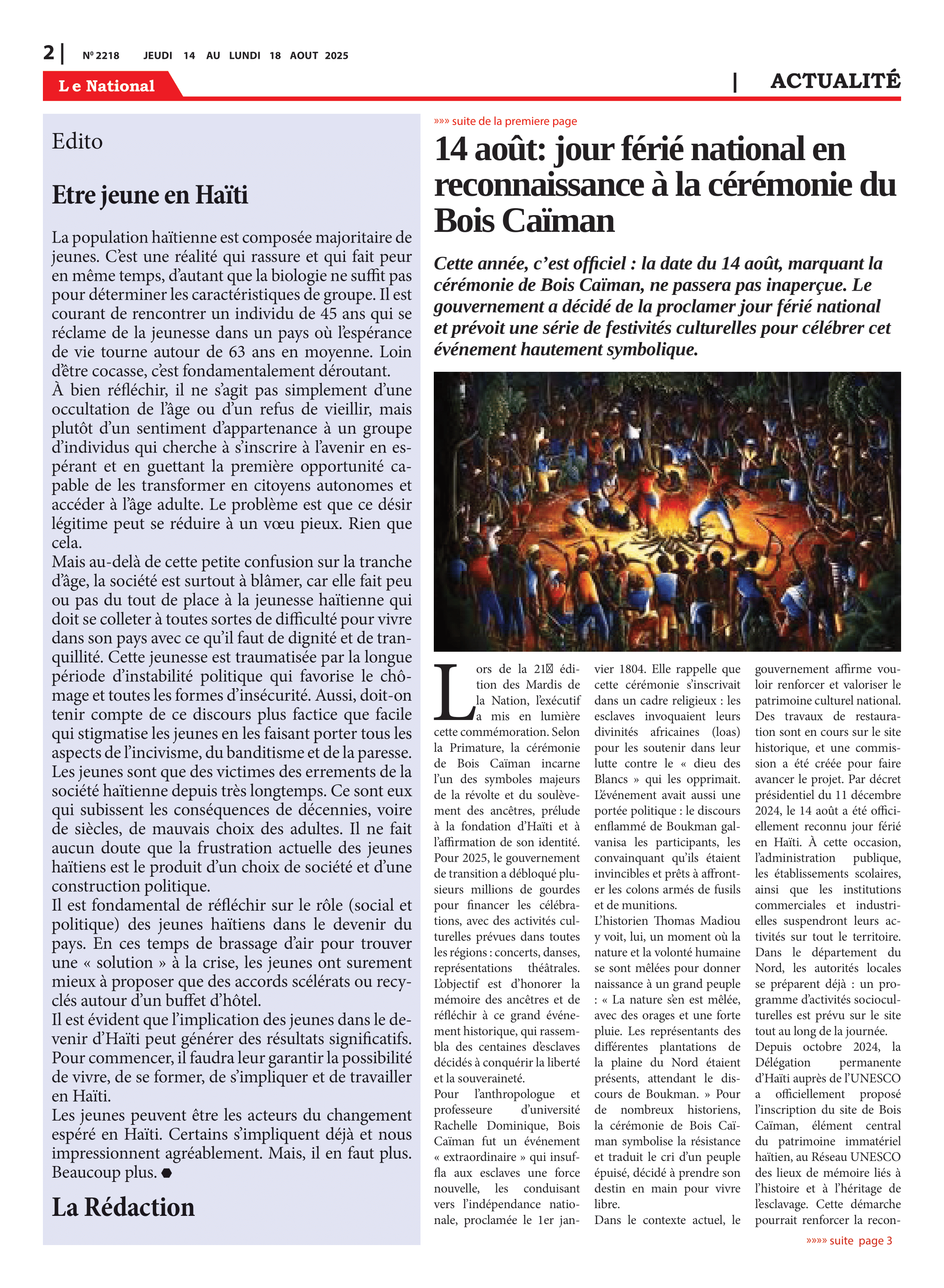 Page 2 de l'édition 2218