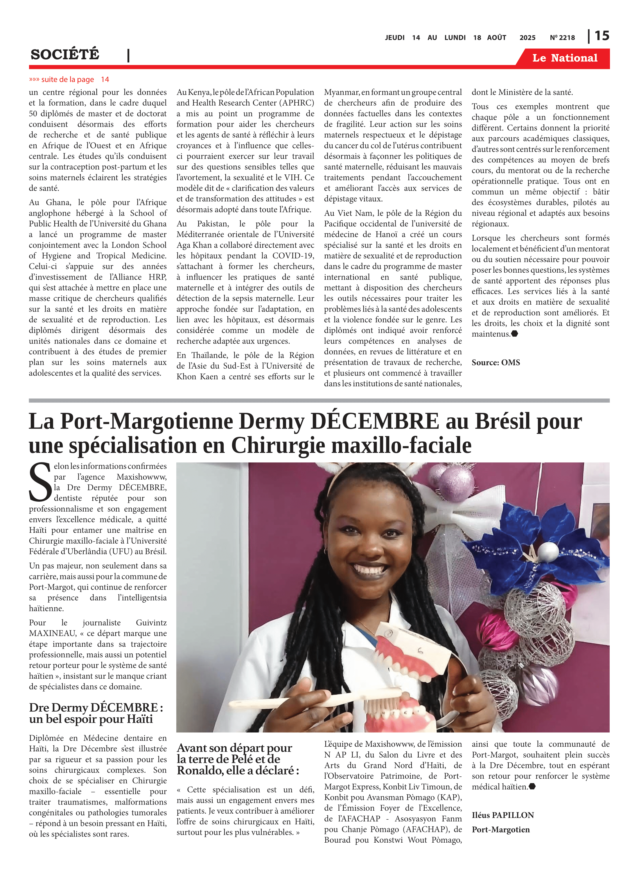 Page 15 de l'édition 2218