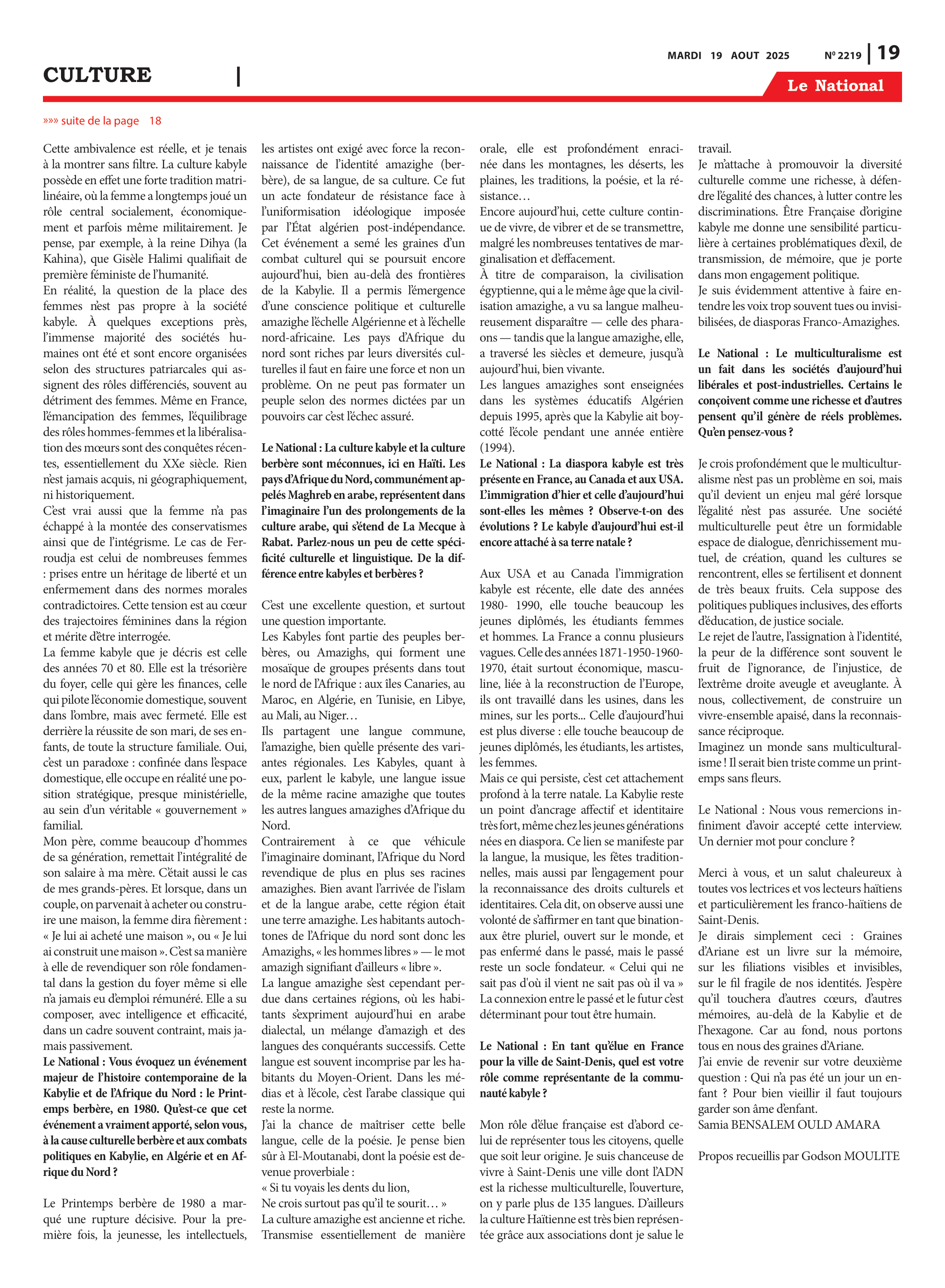 Page 19 de l'édition 2219