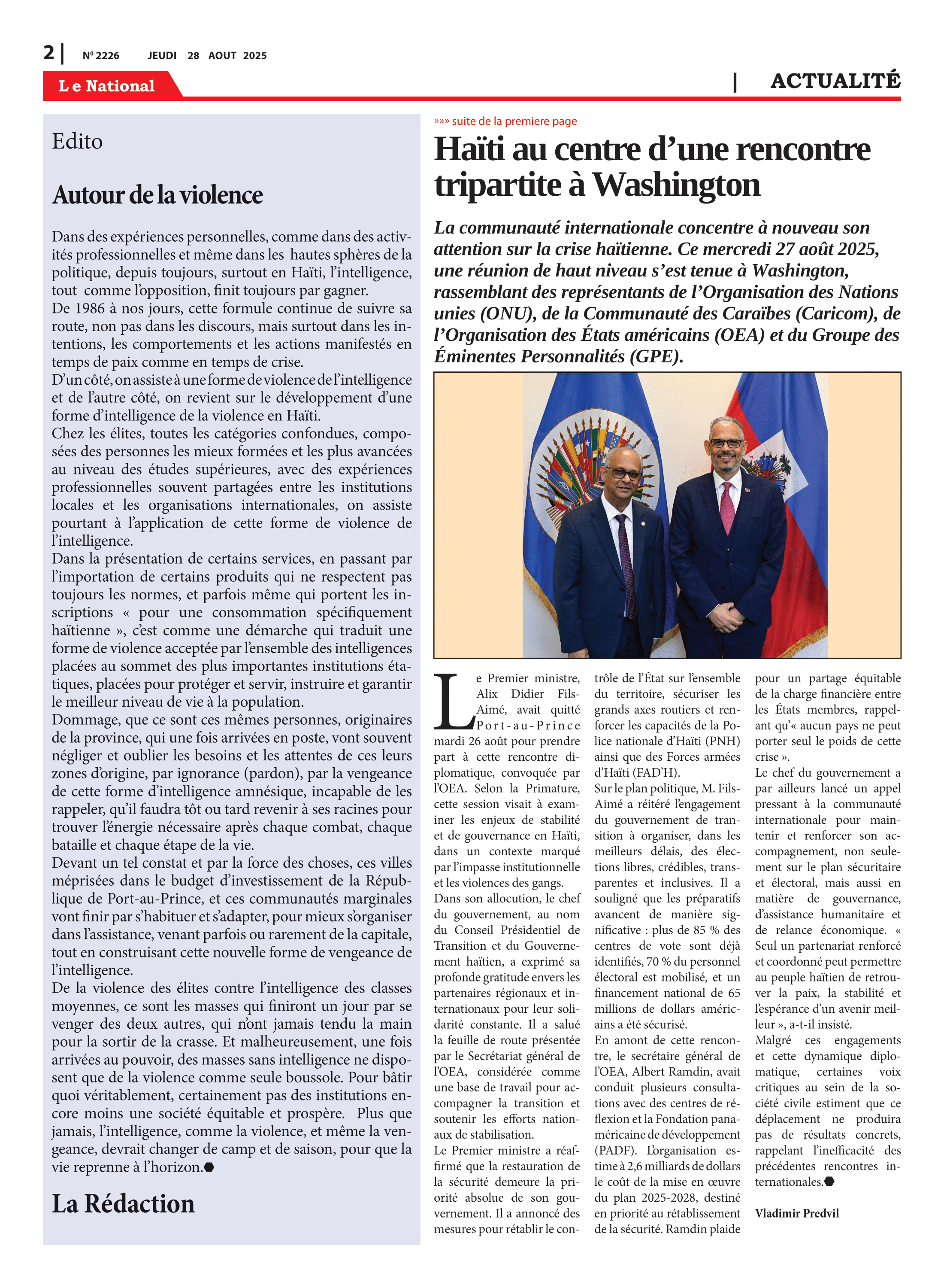 Page 2 de l'édition 2226