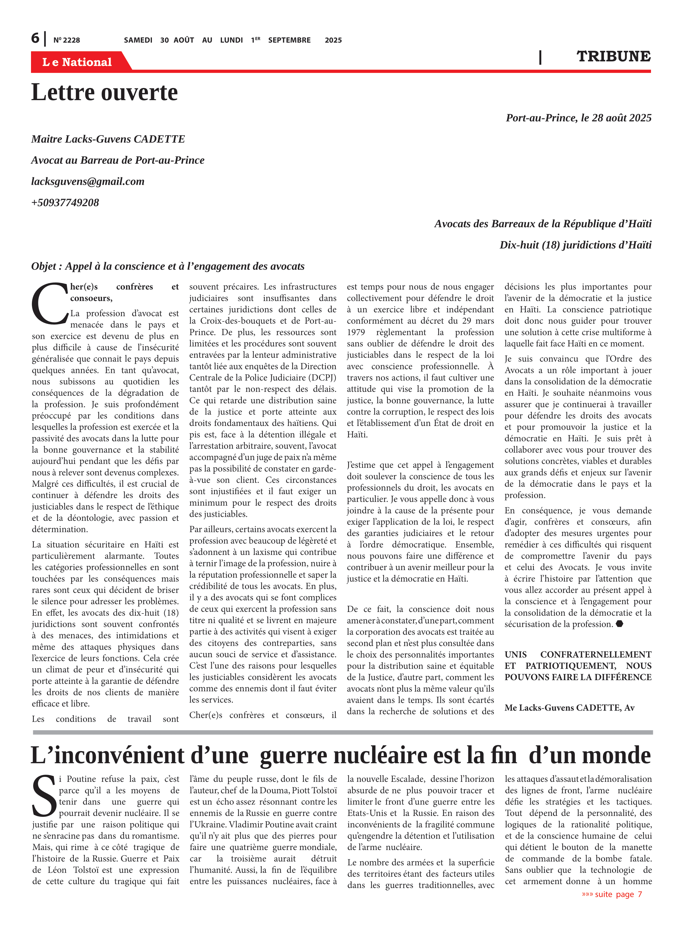 Page 6 de l'édition 2228