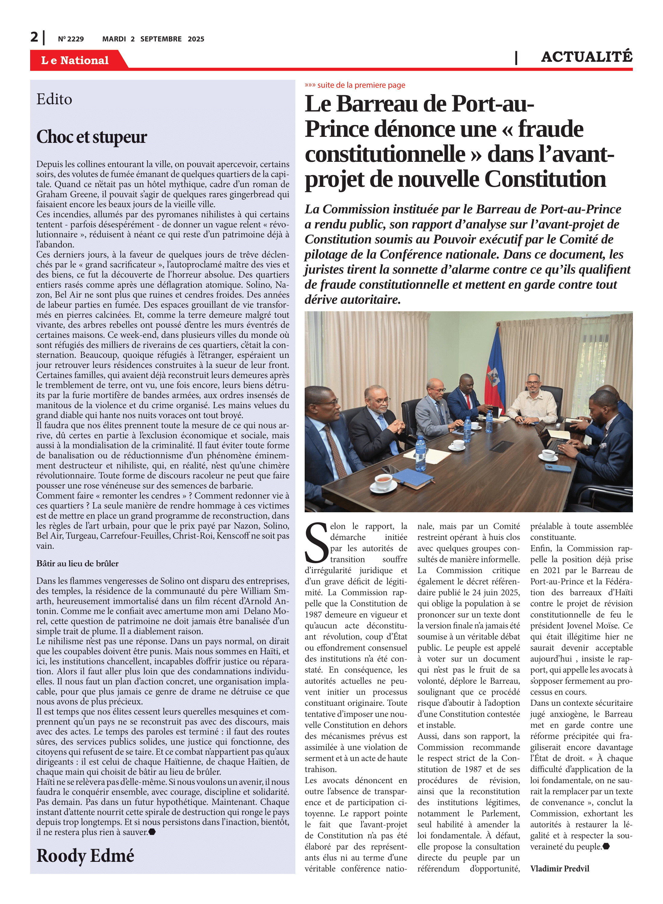 Page 2 de l'édition 2229