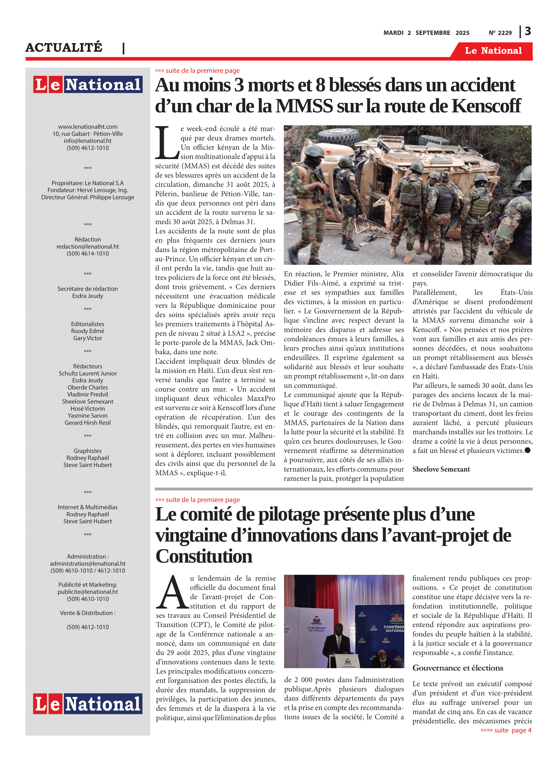 Page 3 de l'édition 2229