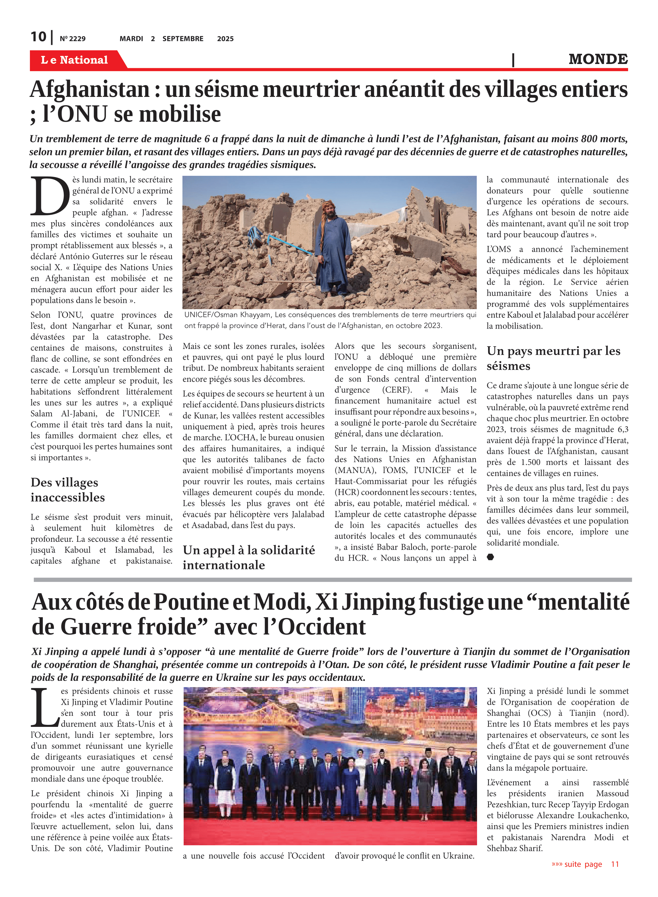 Page 10 de l'édition 2229