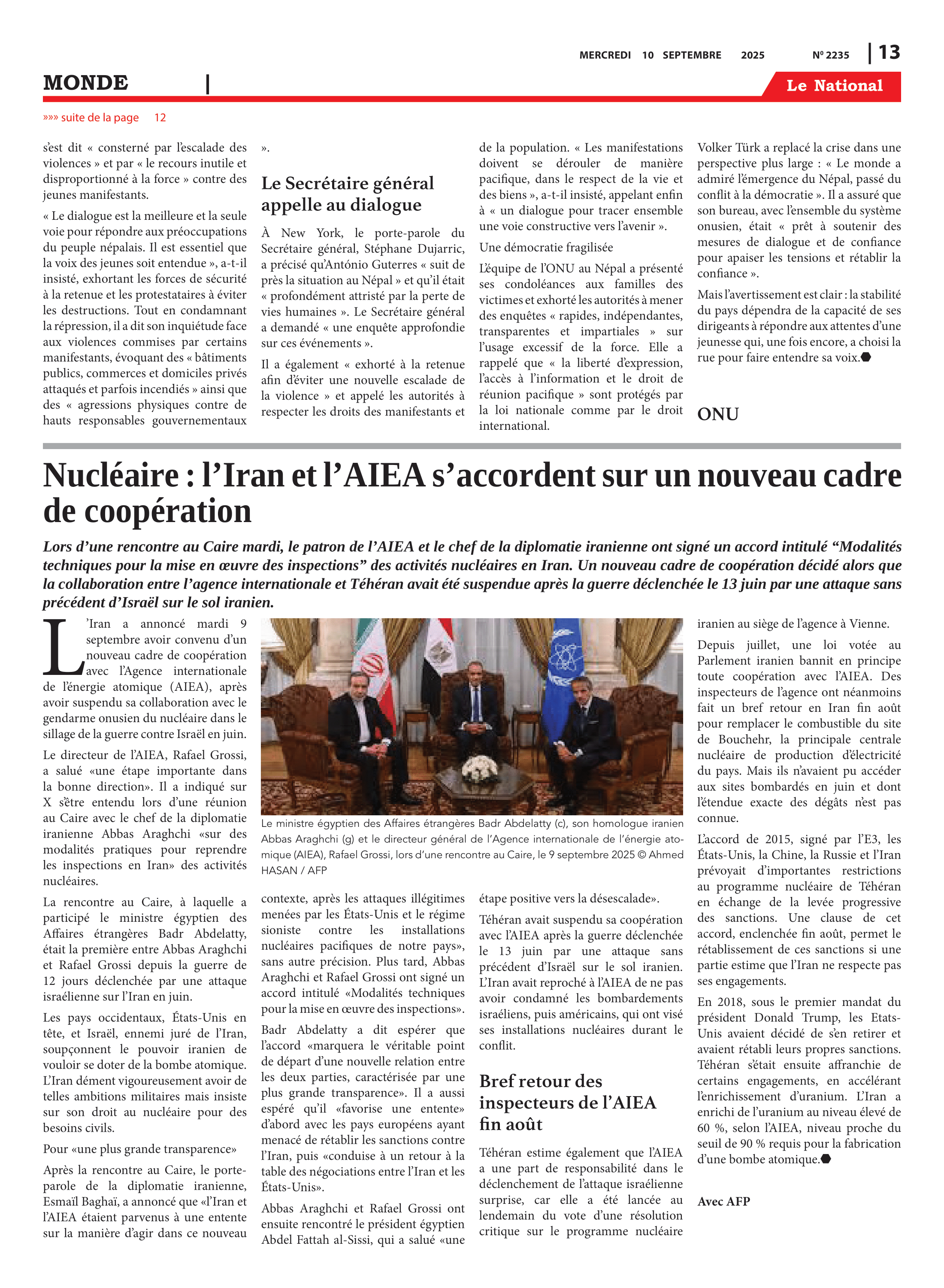 Page 13 de l'édition 2235