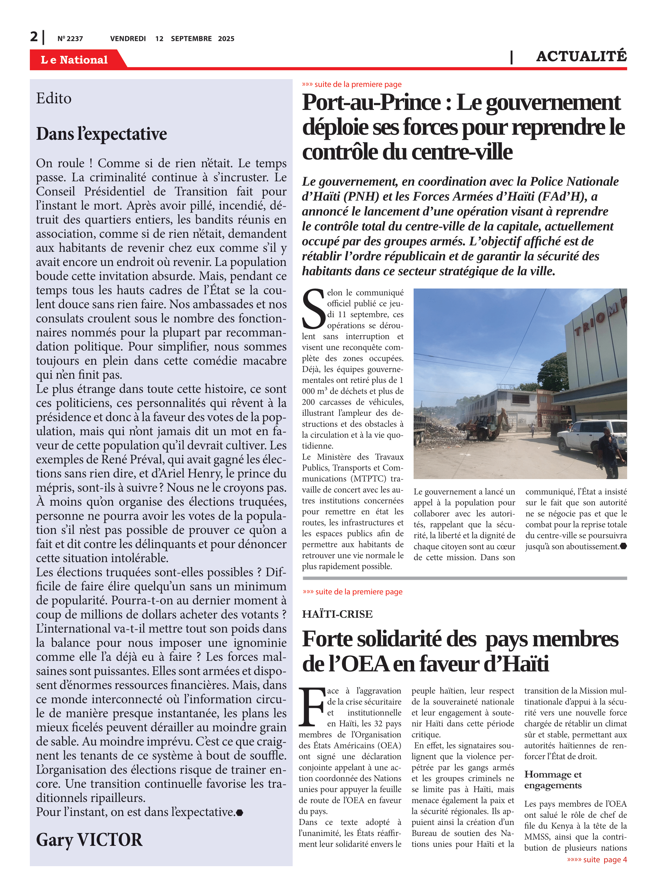 Page 2 de l'édition 2237