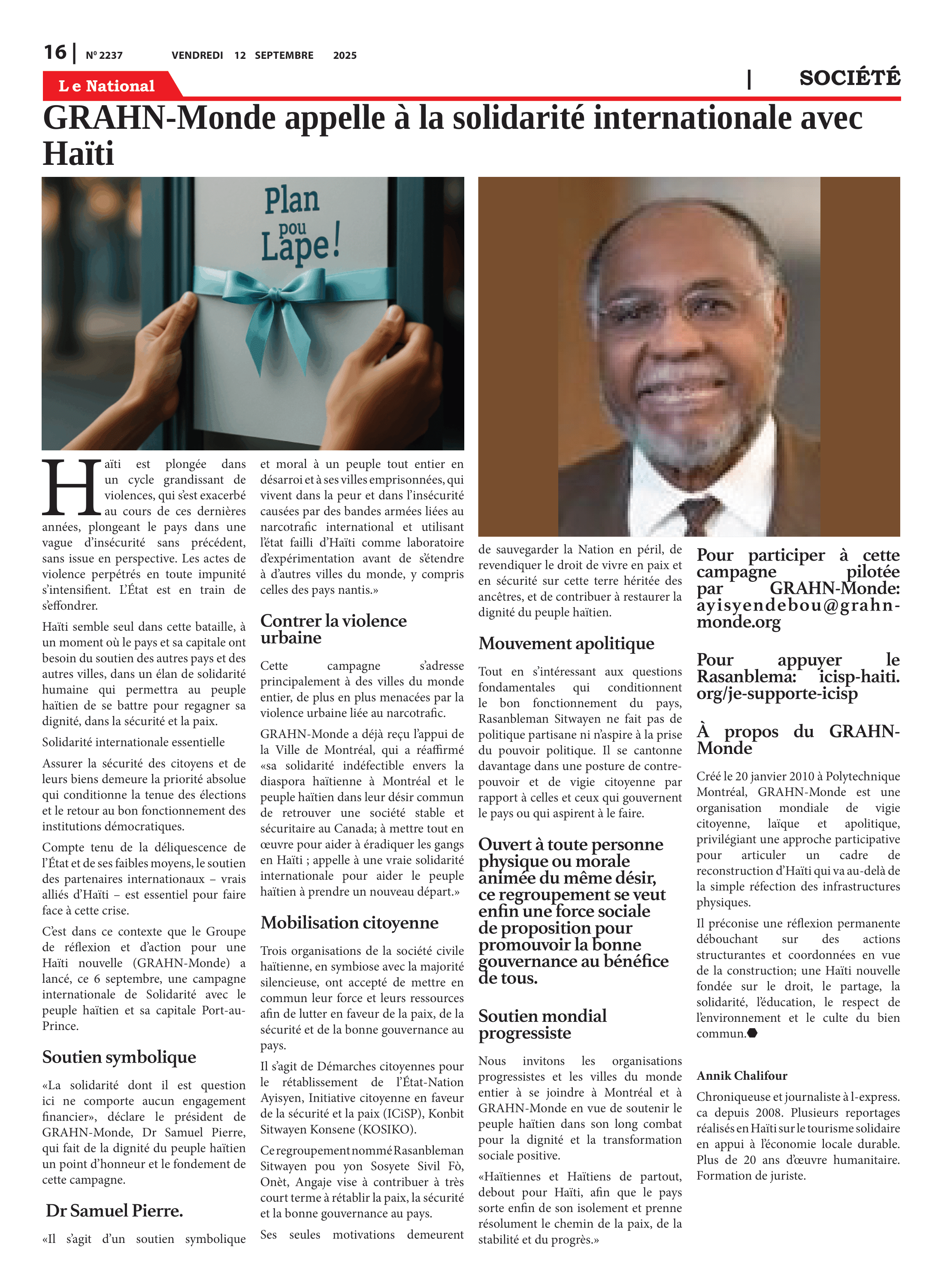 Page 16 de l'édition 2237