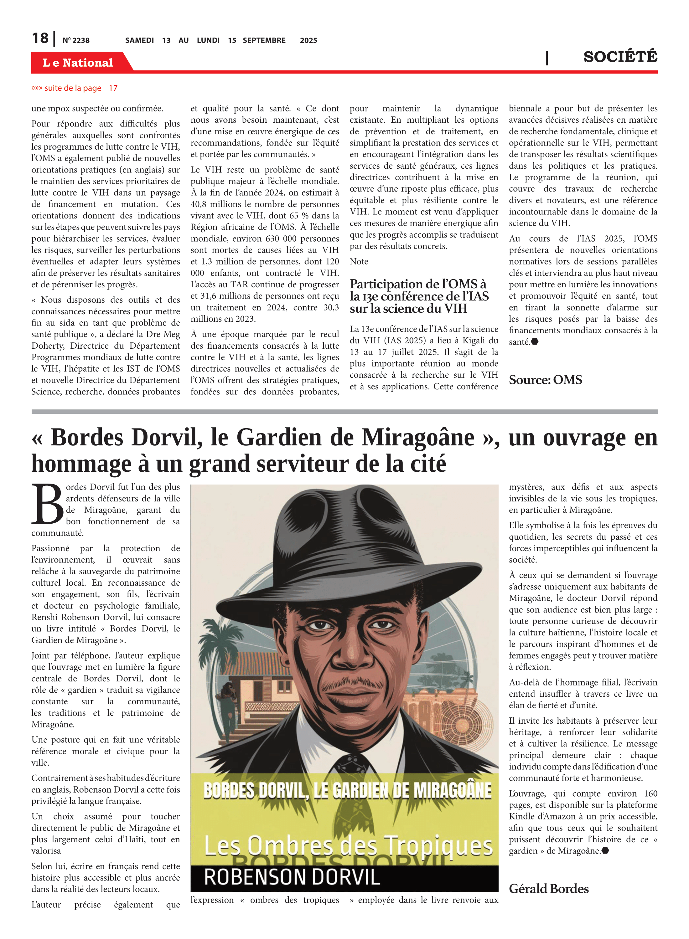 Page 18 de l'édition 2238