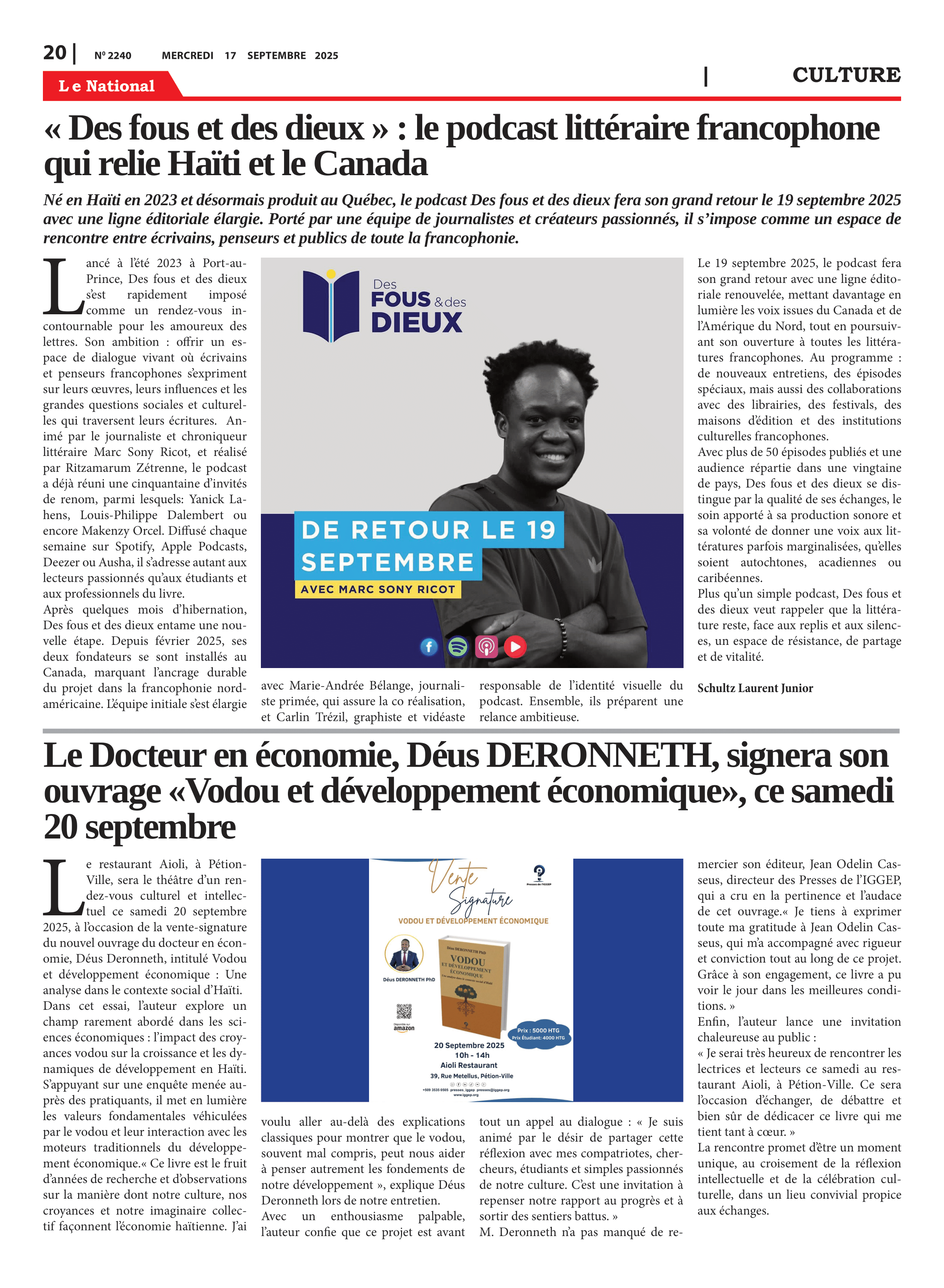 Page 20 de l'édition 2240