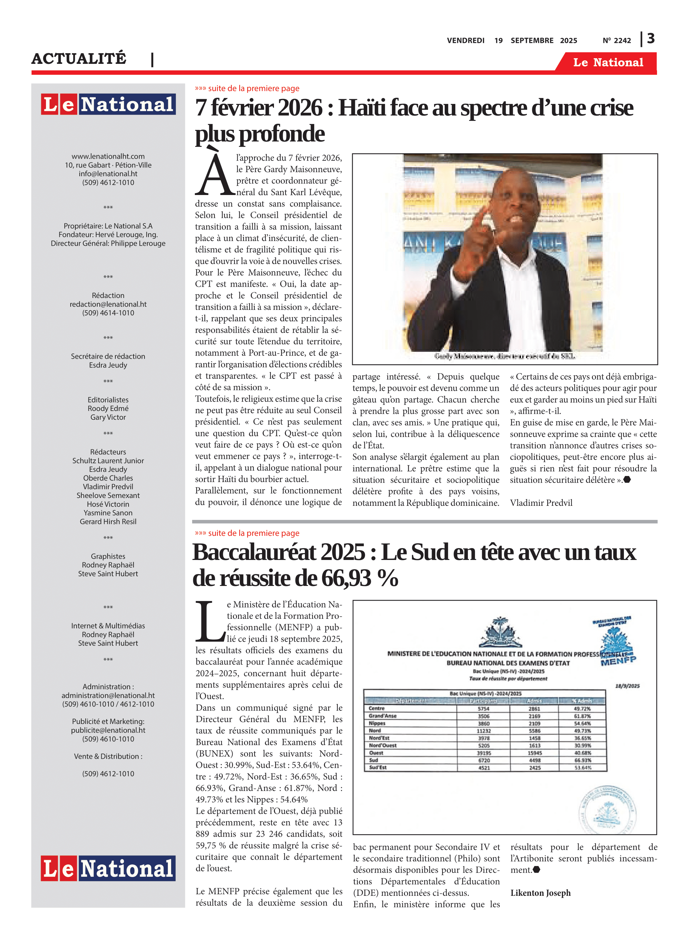 Page 3 de l'édition 2242