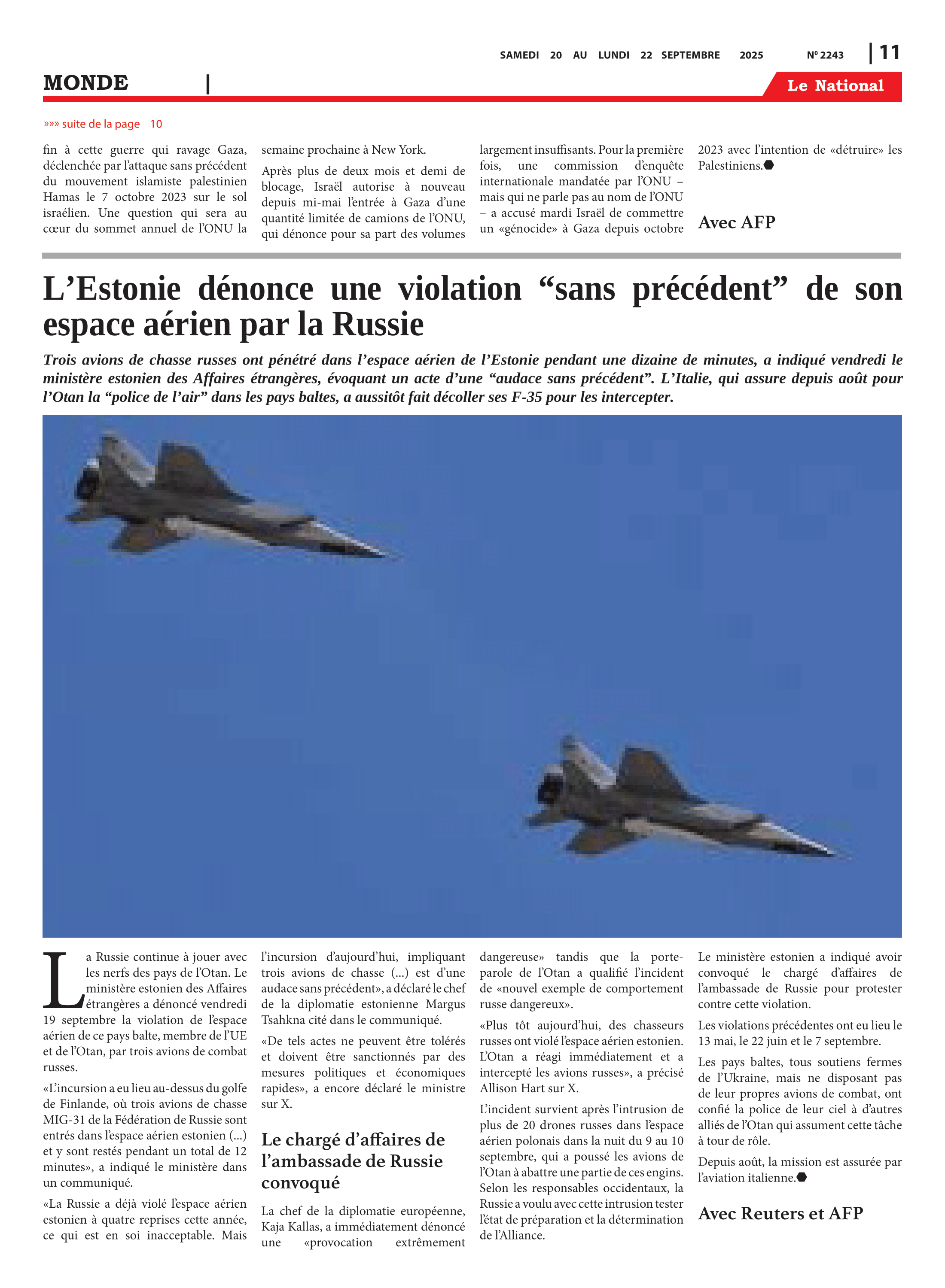 Page 11 de l'édition 2243