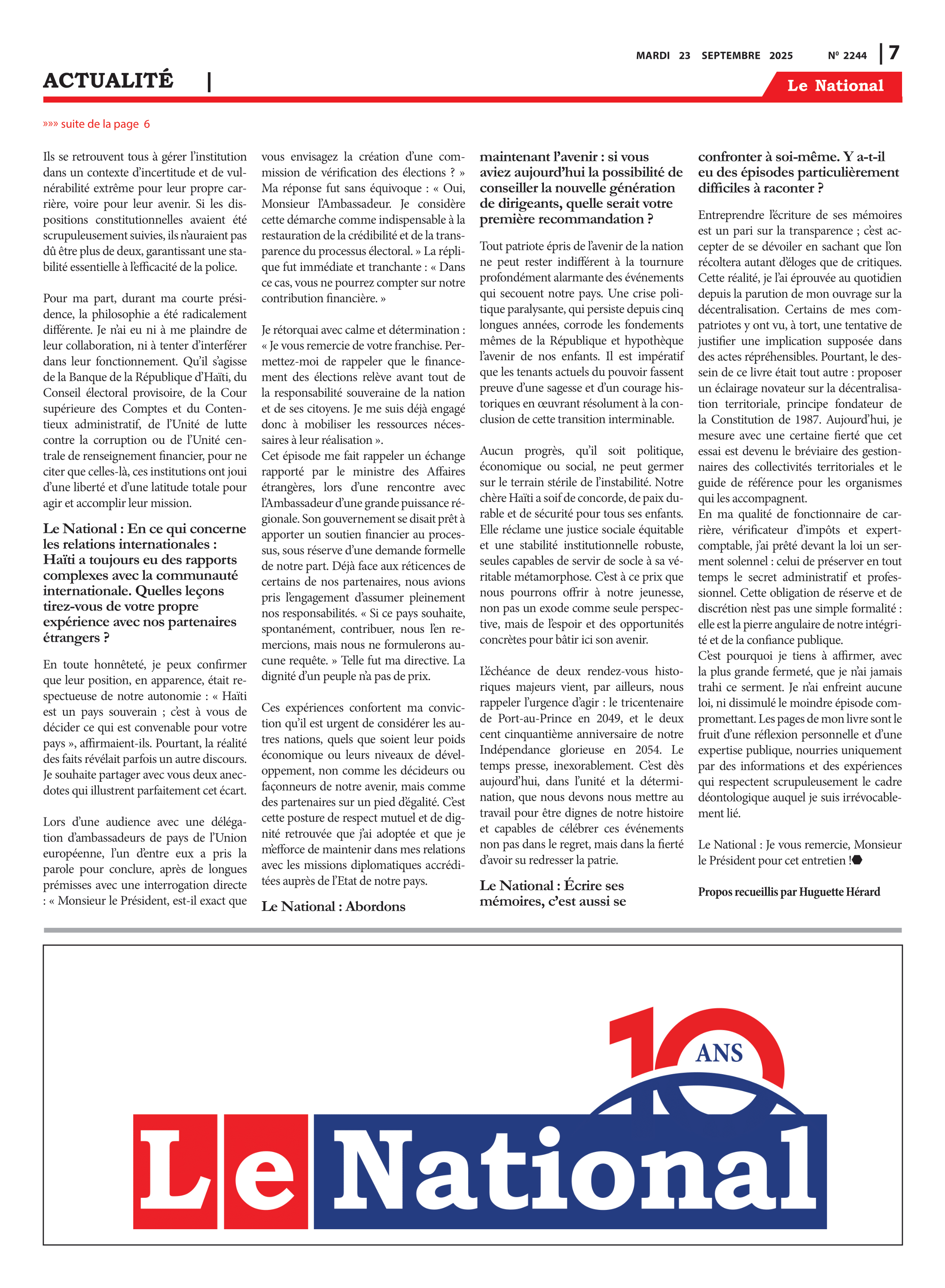 Page 7 de l'édition 2244