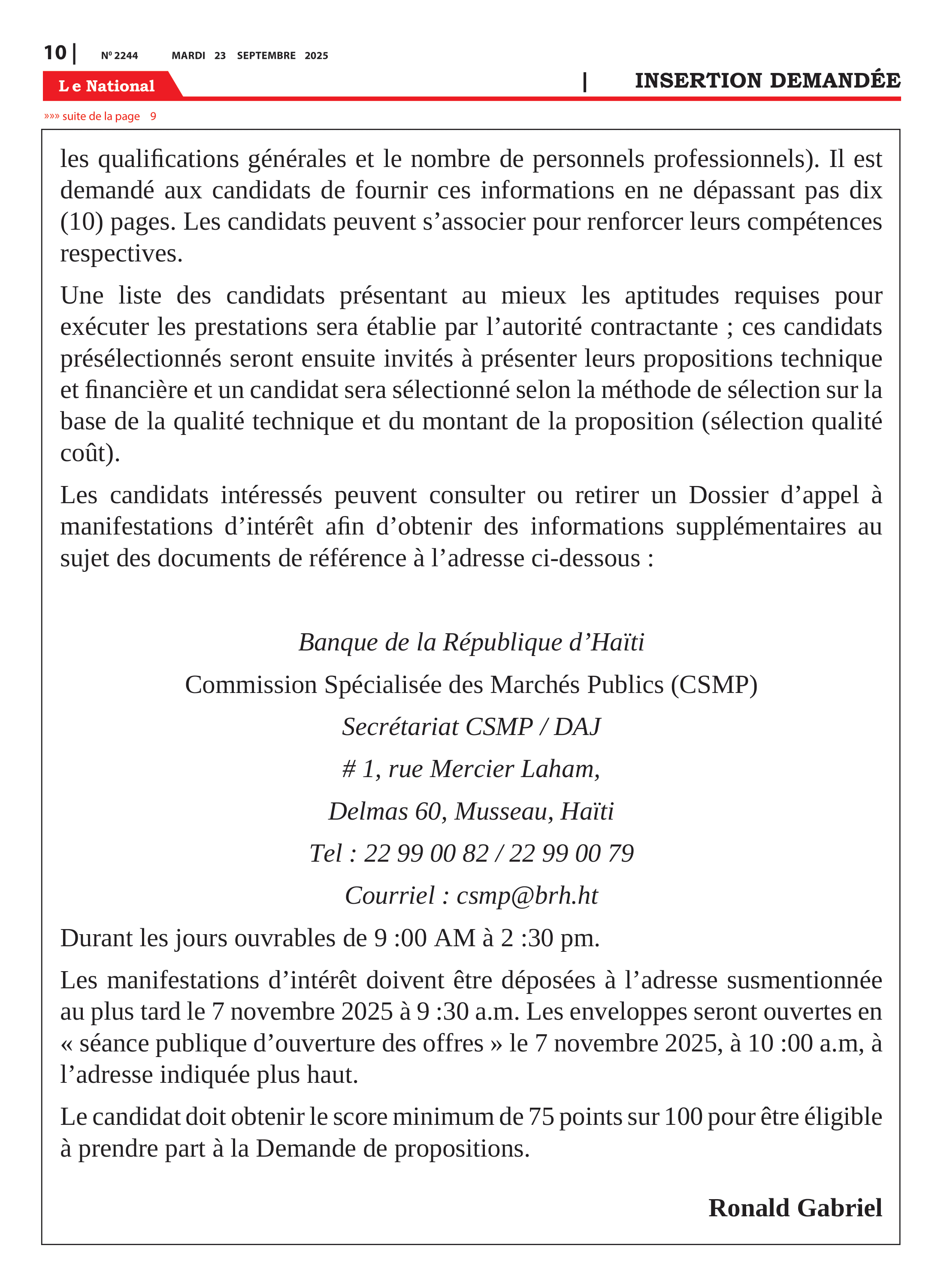 Page 10 de l'édition 2244