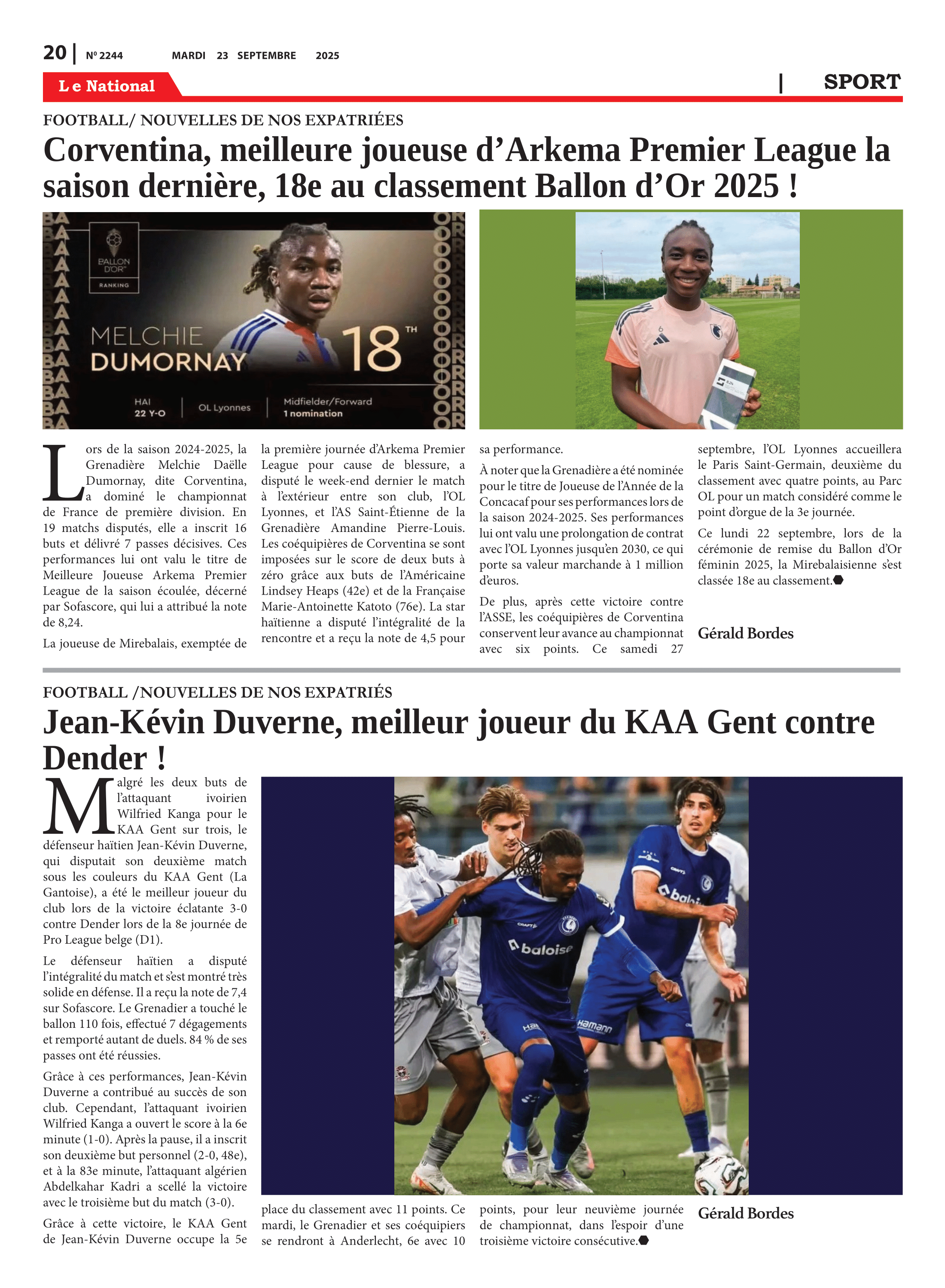 Page 20 de l'édition 2244