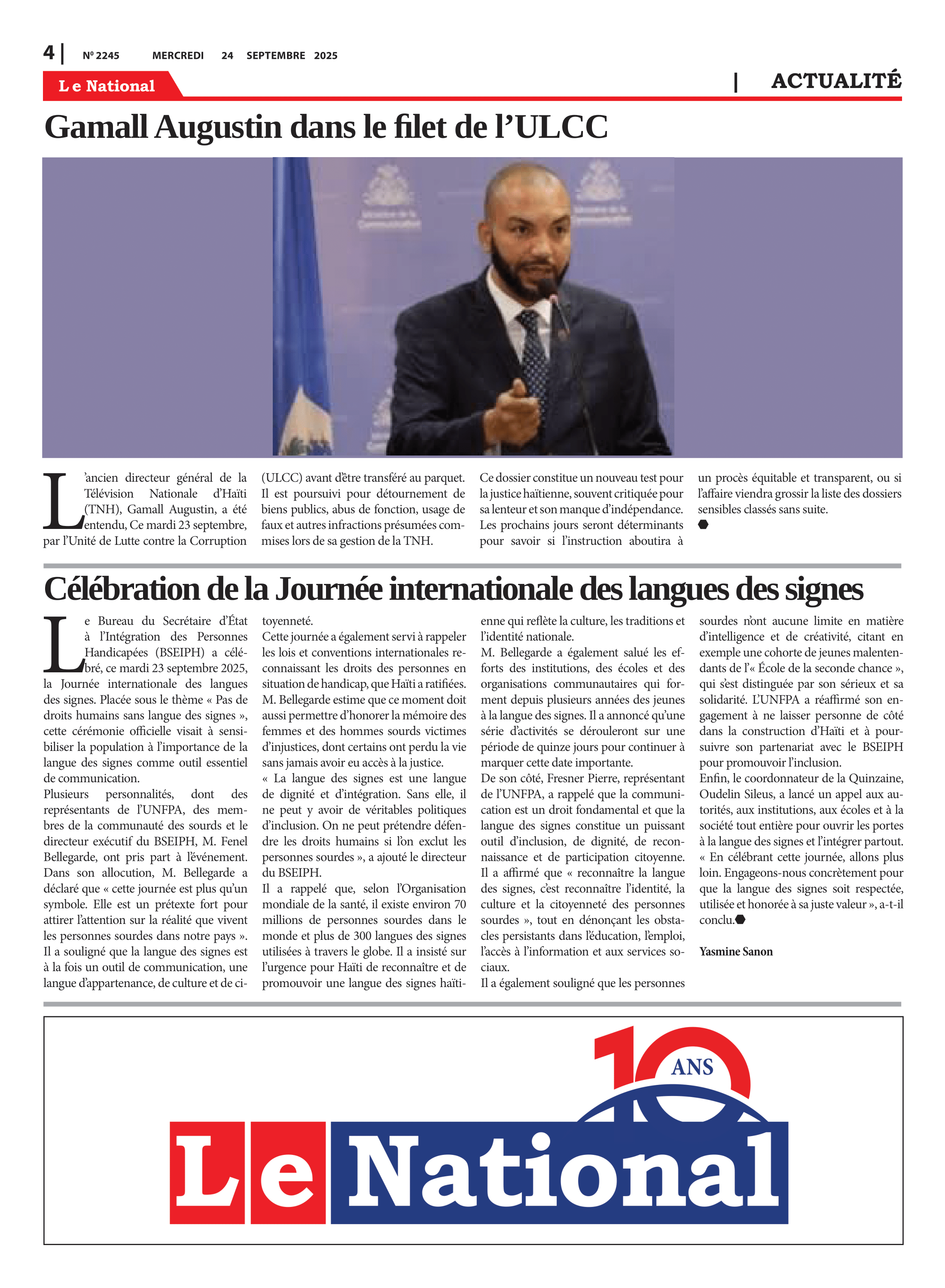 Page 4 de l'édition 2245