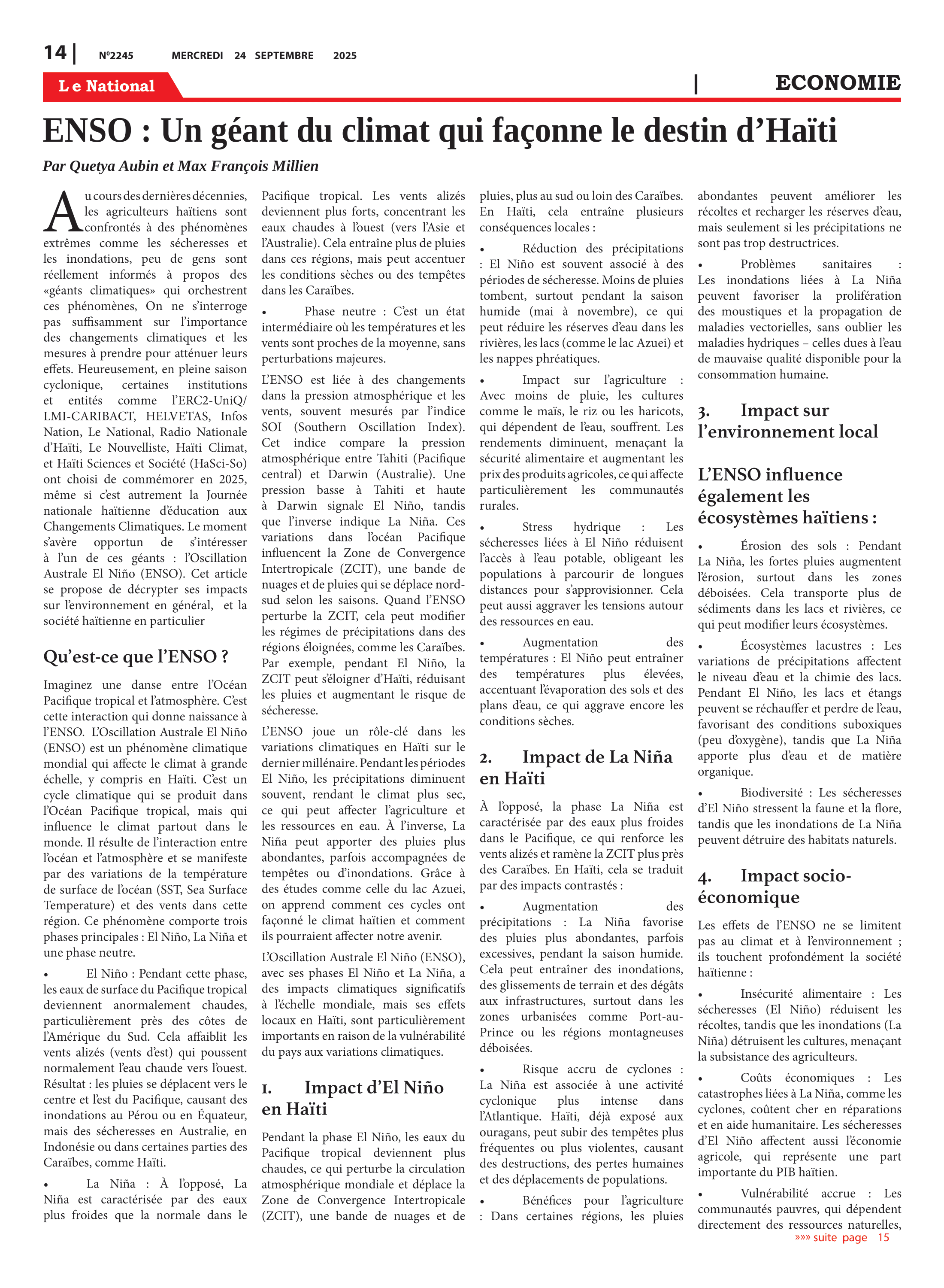 Page 14 de l'édition 2245